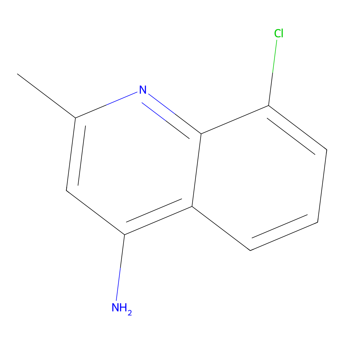 8-Chloro-2-methylquinolin-4-amine molecular structure, CAS 68017-48-1