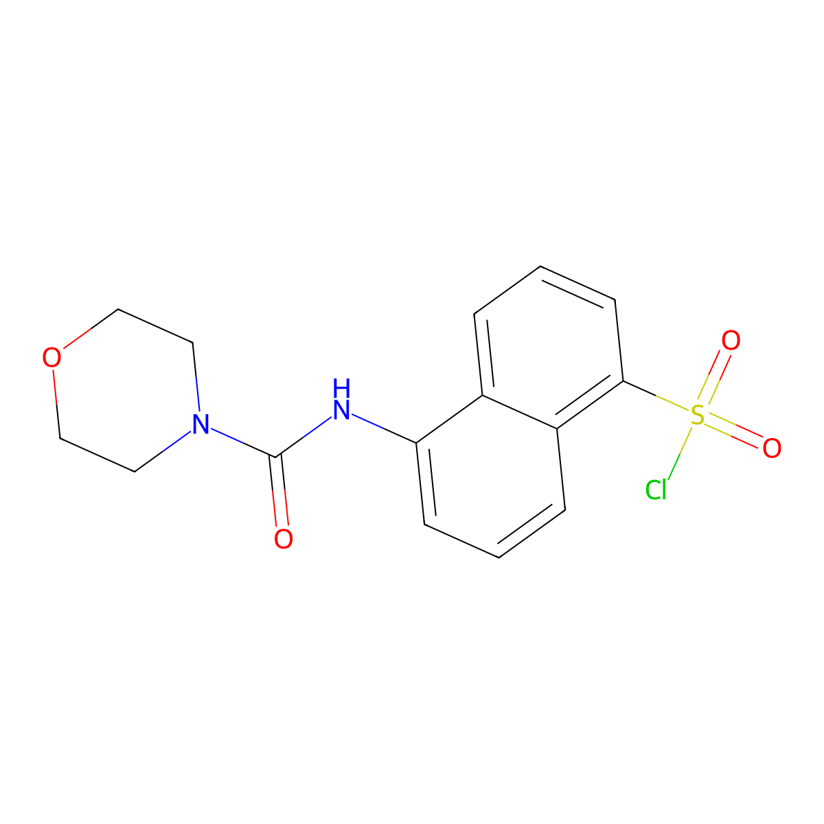 5-(Morpholine-4-carboxamido)naphthalene-1-sulfonyl chloride molecular structure, CAS 680185-44-8