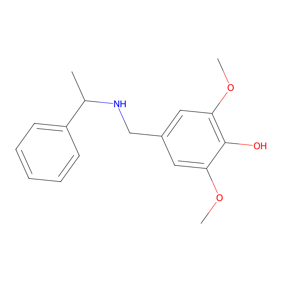 2,6-Dimethoxy-4-[(1-phenylethylamino)methyl]phenol molecular structure, CAS 680185-62-0