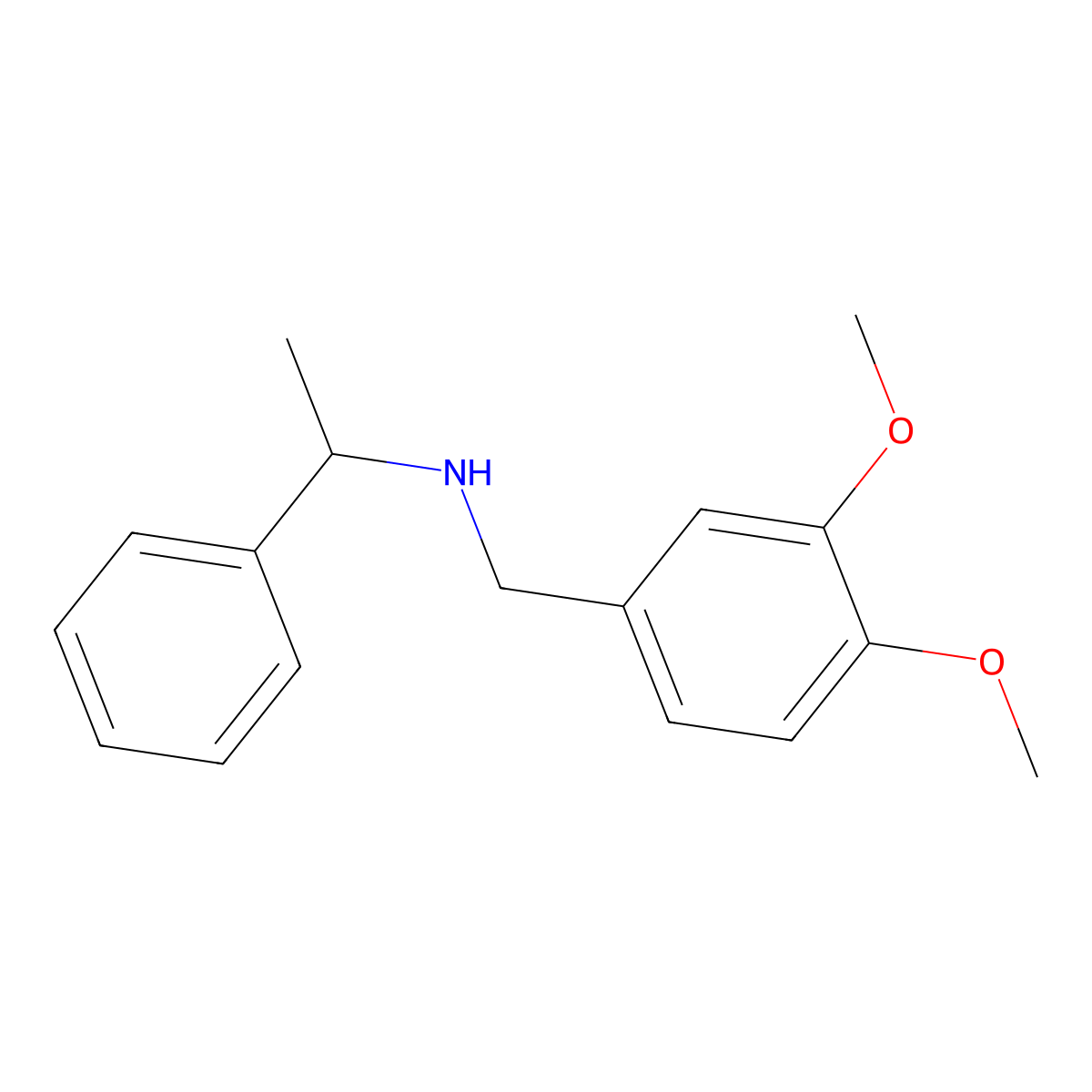 (3,4-Dimethoxybenzyl)-(1-phenylethyl)amine molecular structure, CAS 680185-65-3