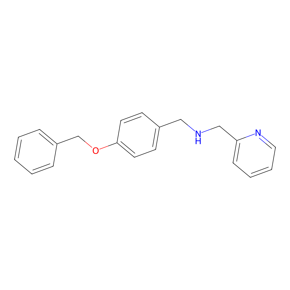 (4-Benzyloxybenzyl)pyridin-2-ylmethylamine molecular structure, CAS 680185-70-0