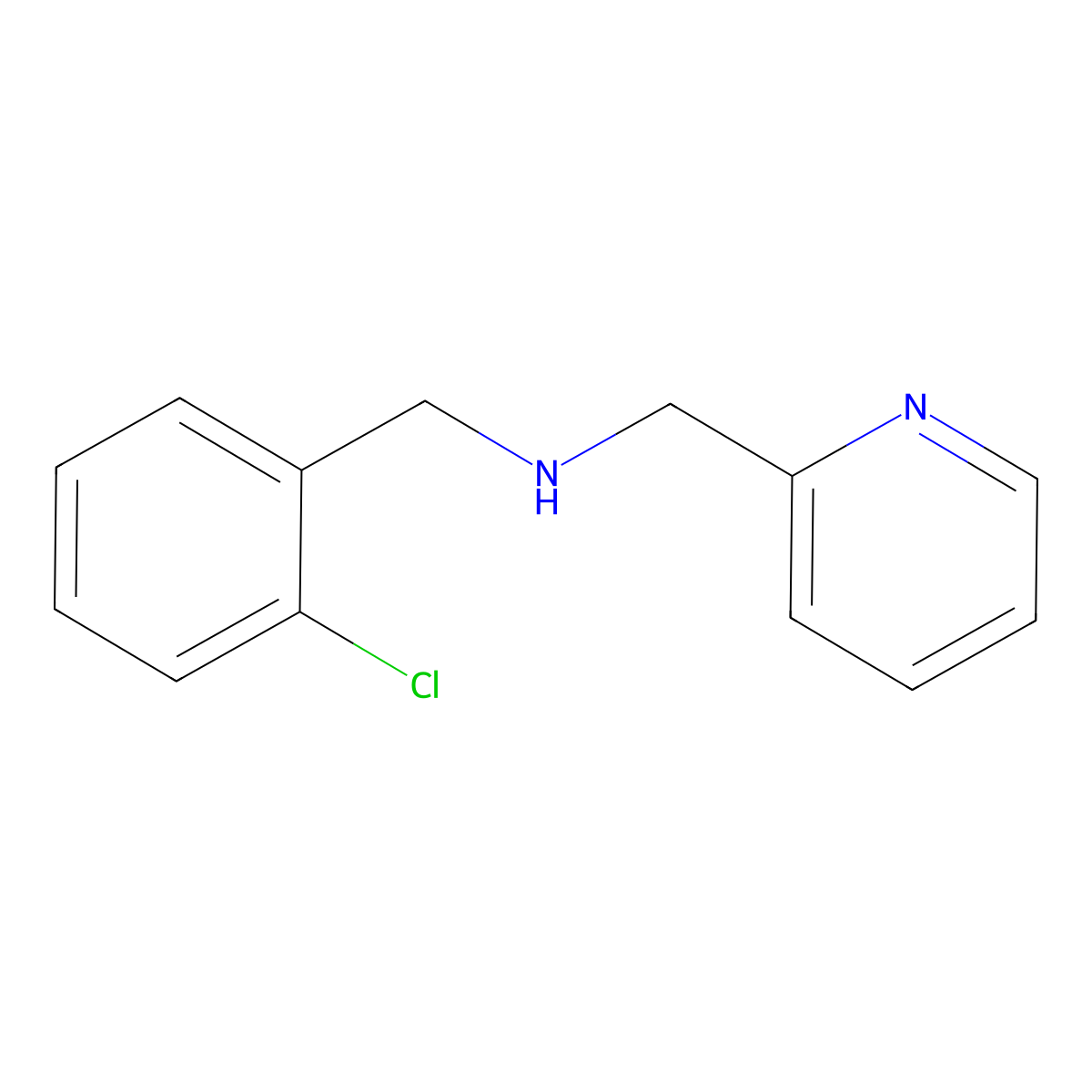 (2-Chloro-benzyl)-pyridin-2-ylmethyl-amine molecular structure, CAS 680185-71-1