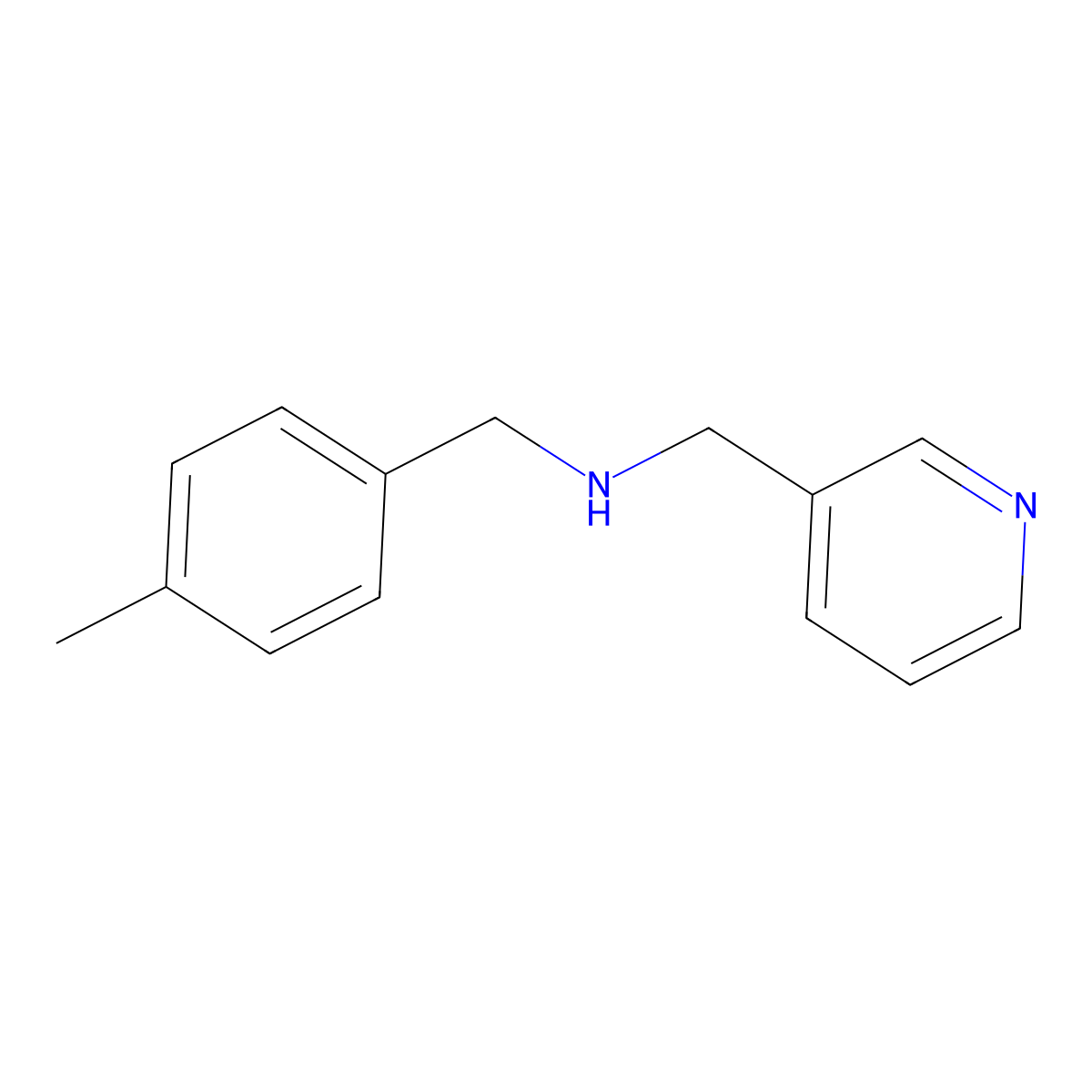 (4-Methyl-benzyl)-pyridin-3-ylmethyl-amine molecular structure, CAS 680185-75-5