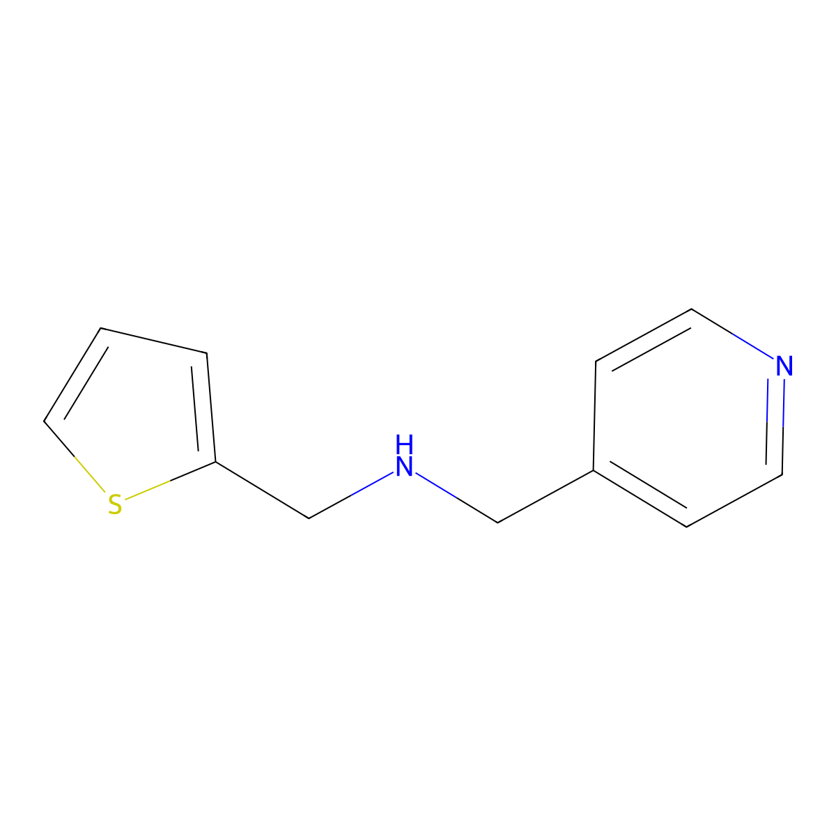N-(2-Thienylmethyl)-4-pyridinemethanamine molecular structure, CAS 680185-81-3