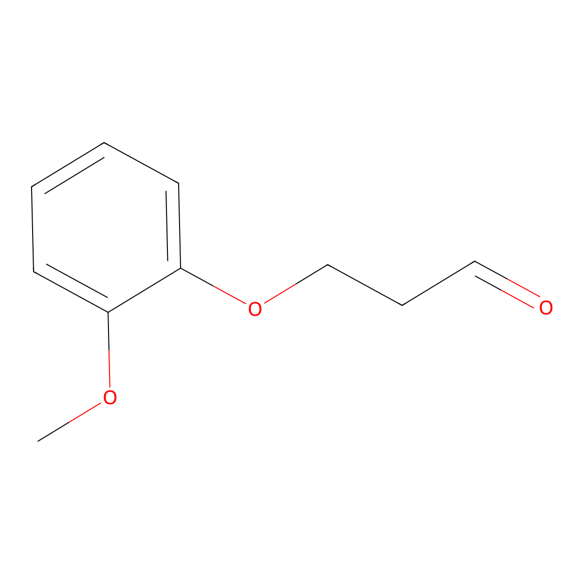 3-(2-Methoxyphenoxy)propanal molecular structure, CAS 680185-89-1