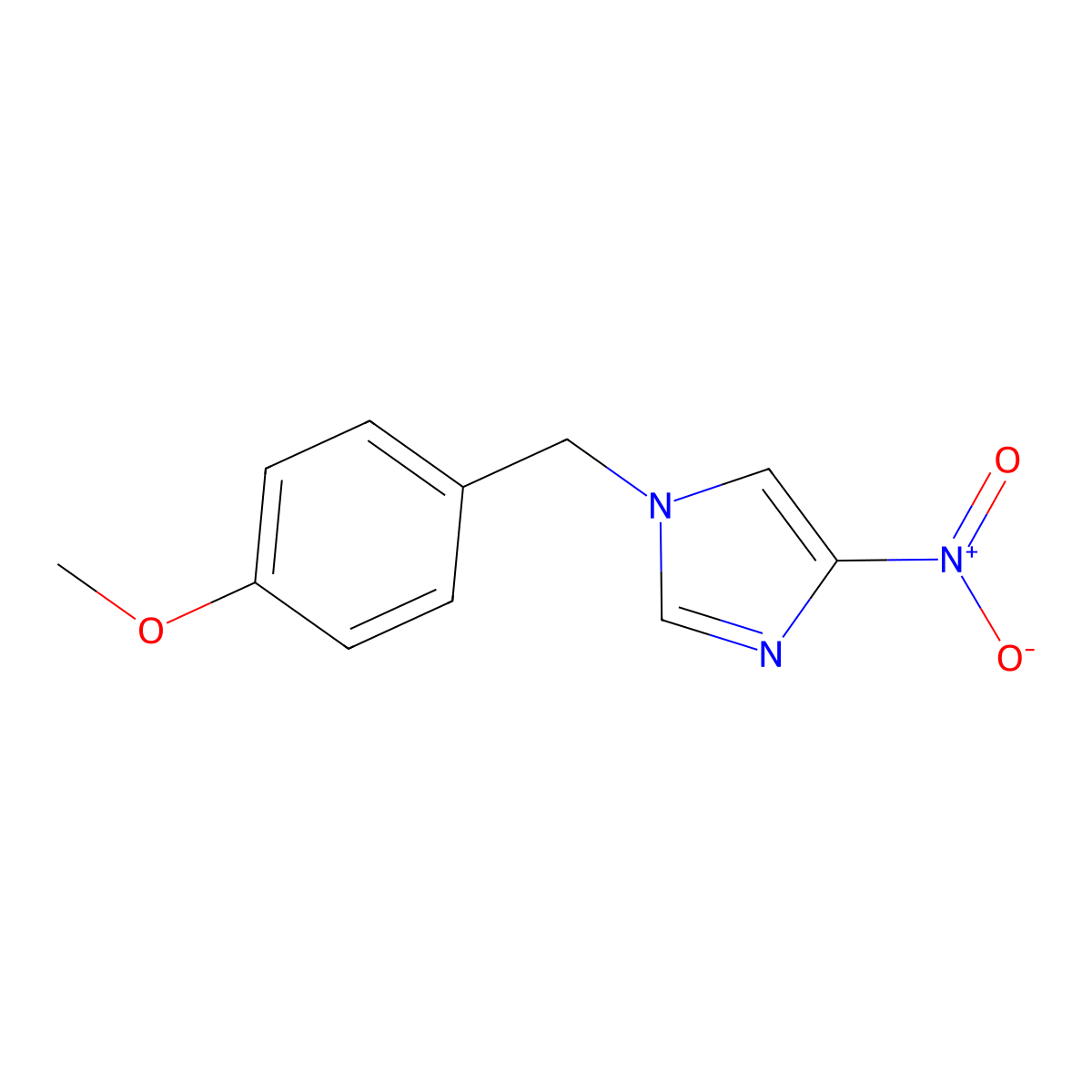 1-(4-Methoxybenzyl)-4-nitro-1H-imidazole molecular structure, CAS 68019-66-9