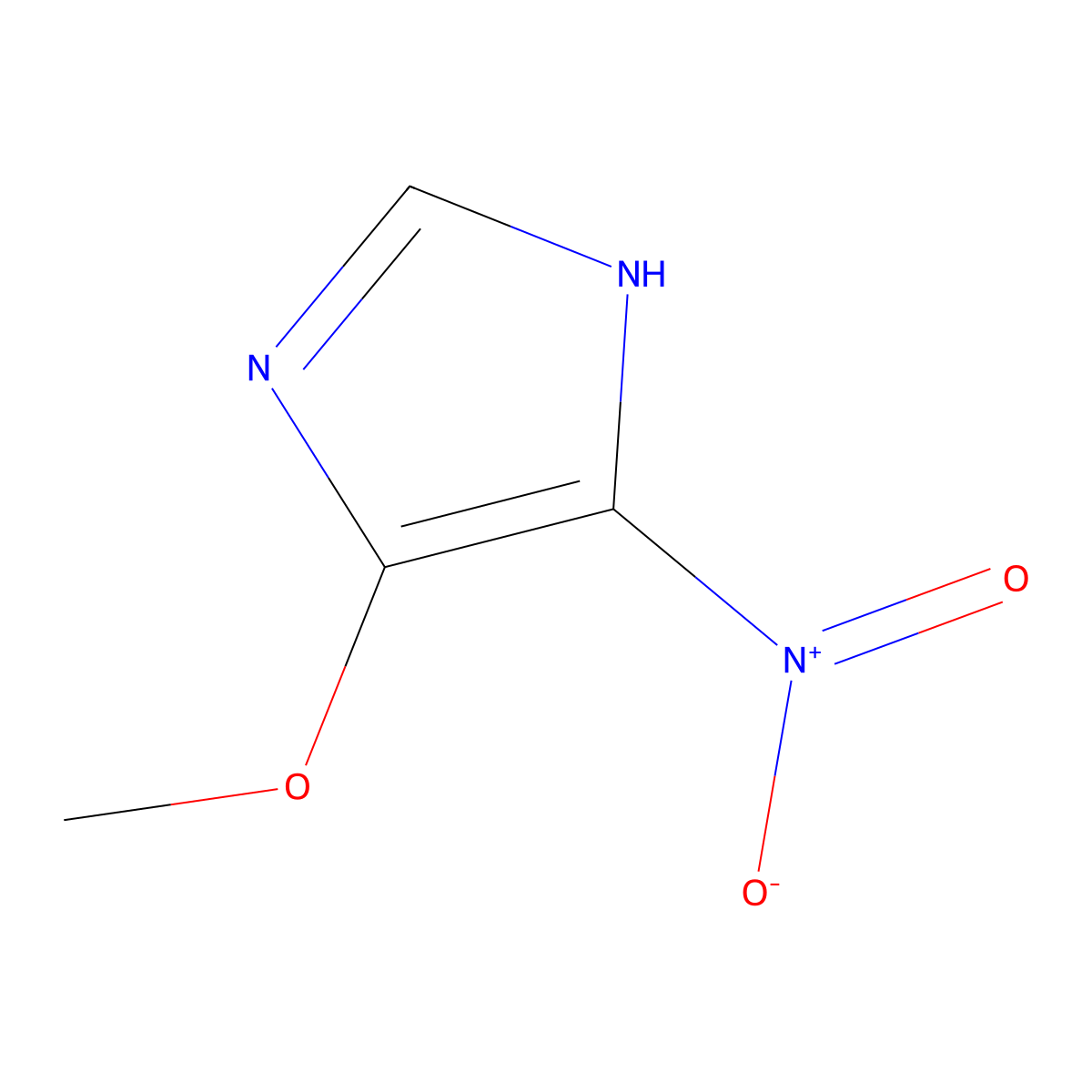 4-Methoxy-5-nitro-1H-imidazole molecular structure, CAS 68019-78-3