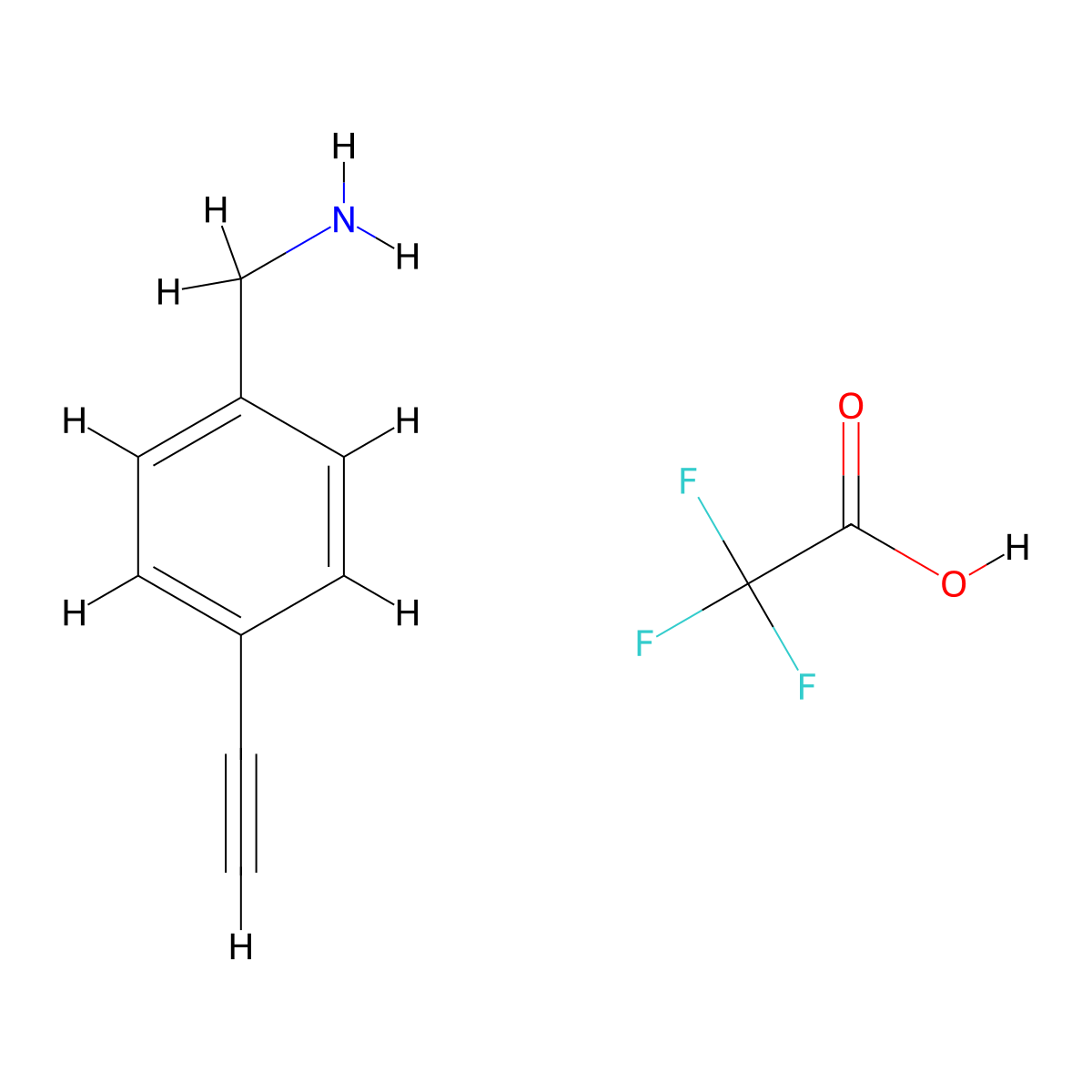(4-Ethynylphenyl)methanamine 2,2,2-trifluoroacetate molecular structure, CAS 680191-01-9