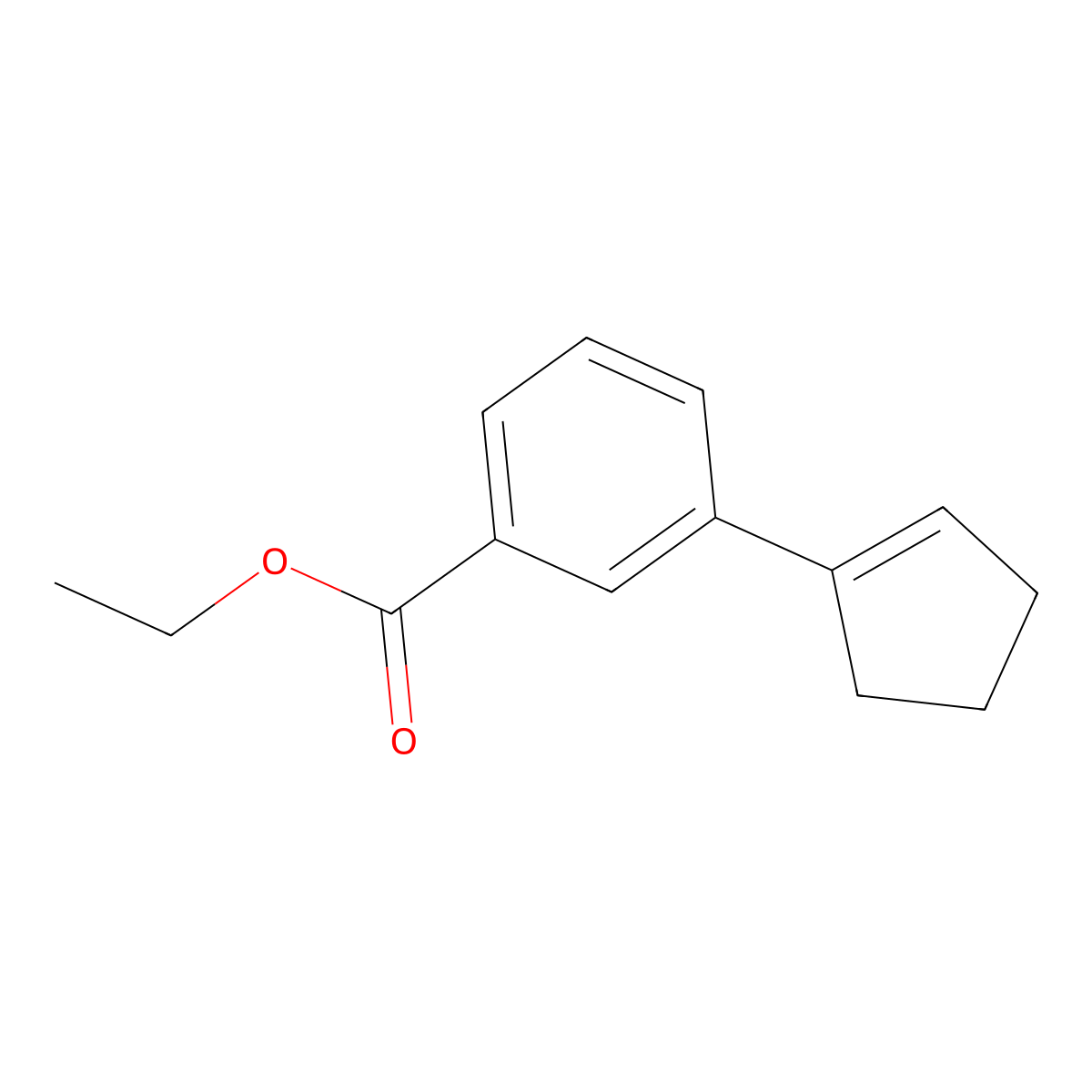 Ethyl 3-cyclopenten-1-ylbenzoate molecular structure, CAS 680203-52-5
