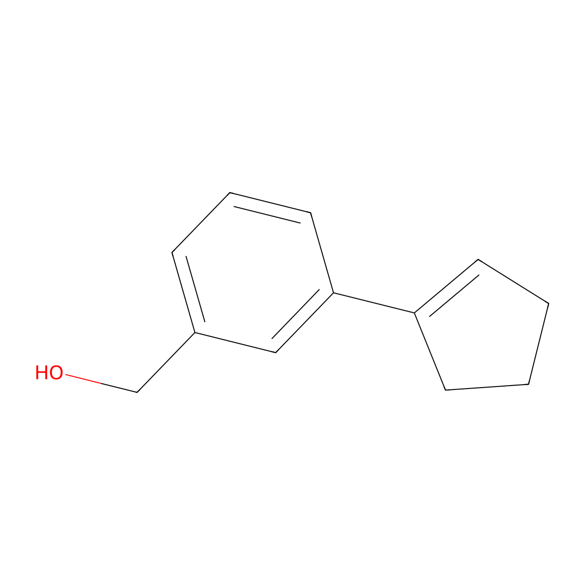 (3-Cyclopenten-1-ylphenyl)methanol molecular structure, CAS 680203-53-6