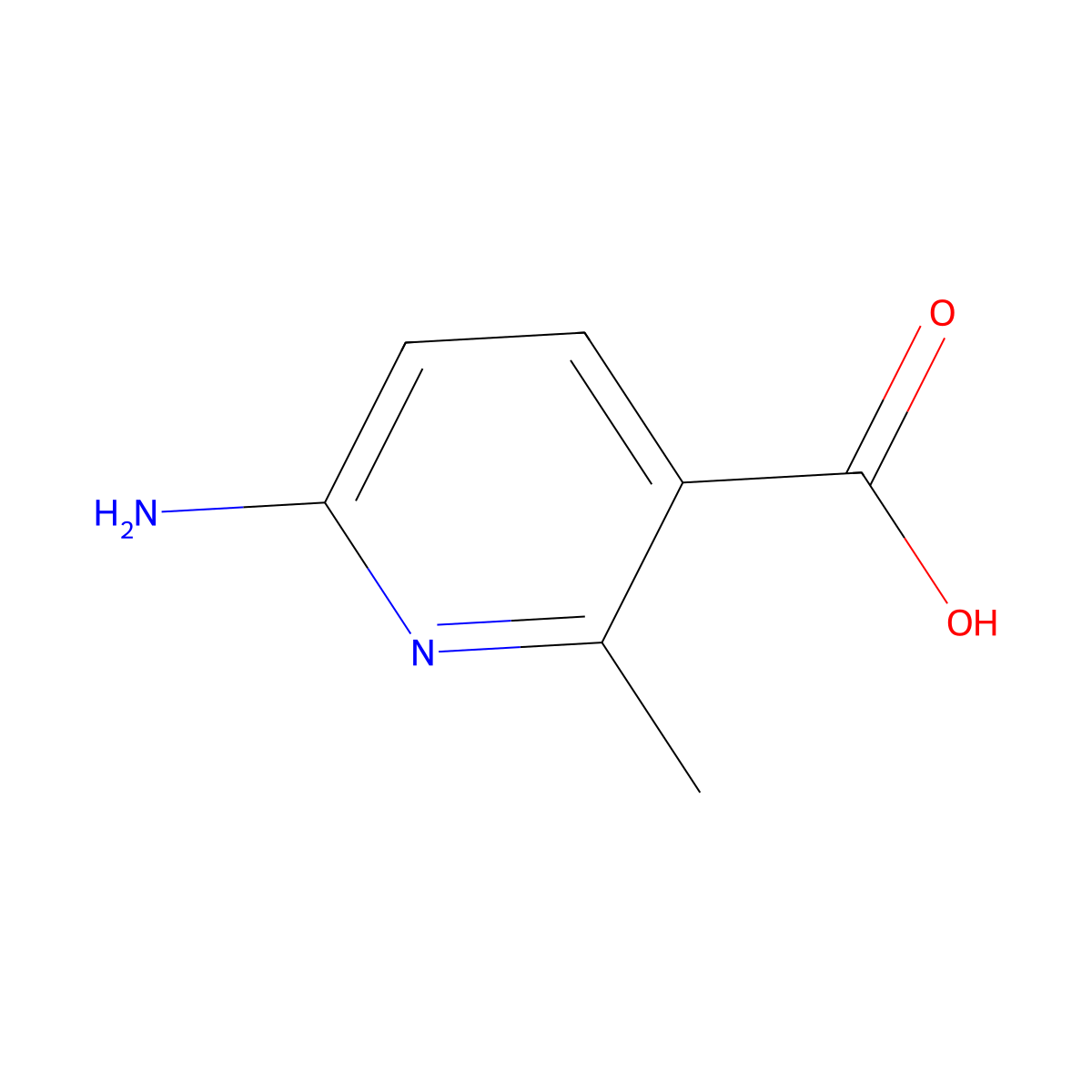 6-Amino-2-methylnicotinic acid molecular structure, CAS 680208-82-6