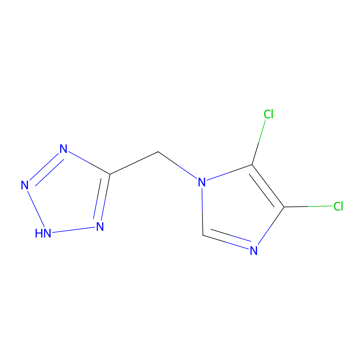 5-[(4,5-Dichloro-1H-imidazol-1-YL)methyl]-2H-1,2,3,4-tetrazole molecular structure, CAS 680211-57-8