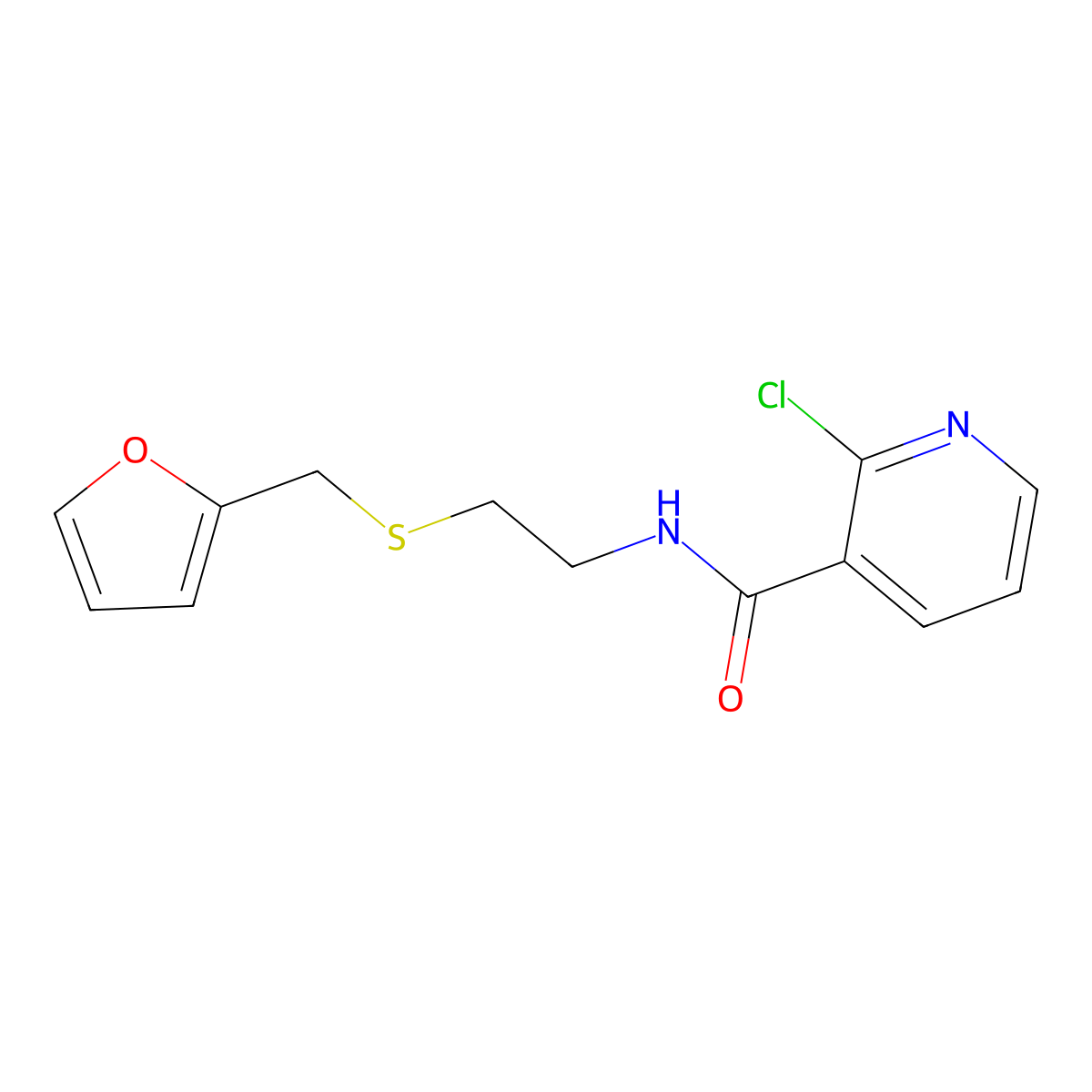 2-Chloro-N-{2-[(fur-2-ylmethyl)thio]ethyl}nicotinamide molecular structure, CAS 680211-93-2