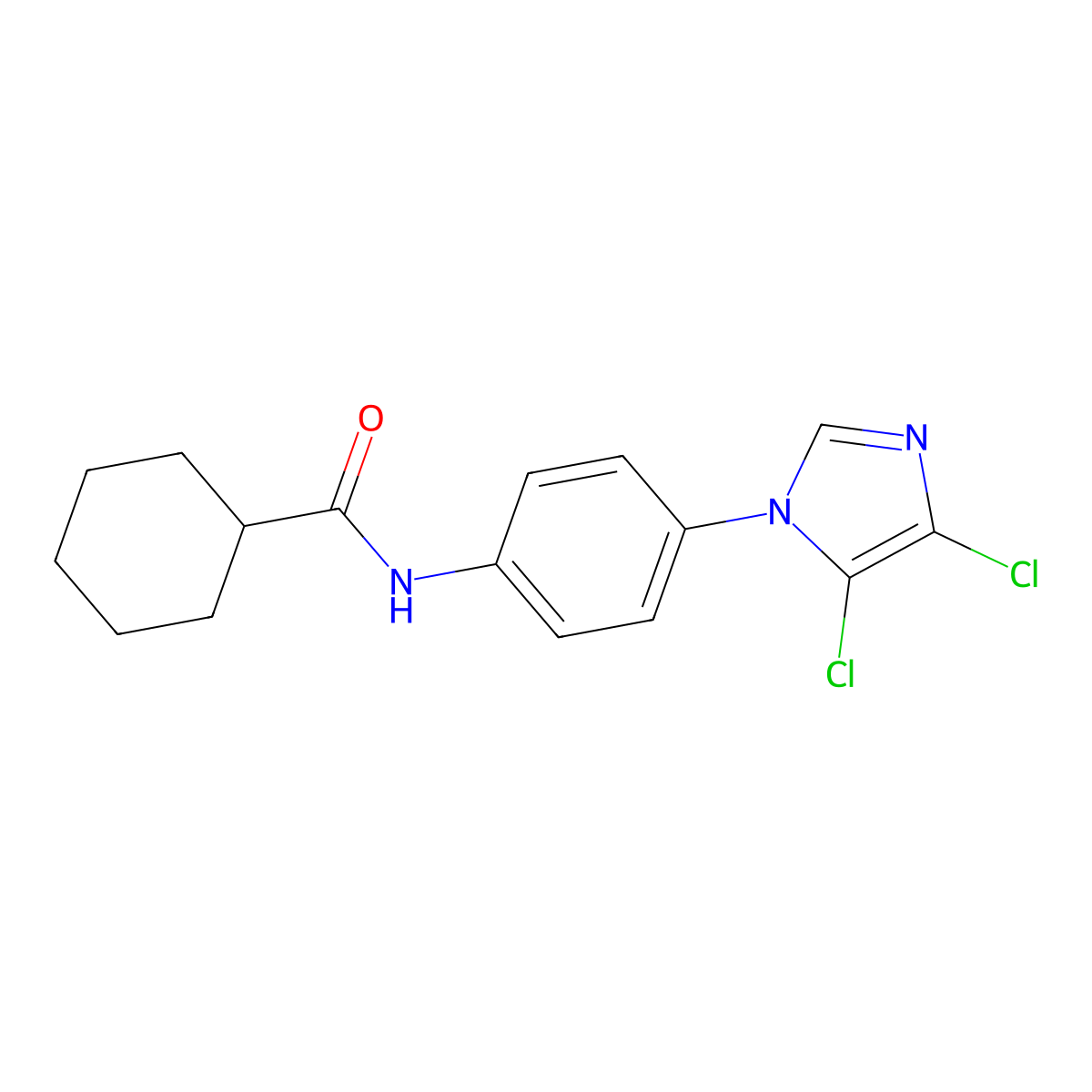 N-[4-(4,5-dichloroimidazol-1-yl)phenyl]cyclohexanecarboxamide molecular structure, CAS 680212-02-6