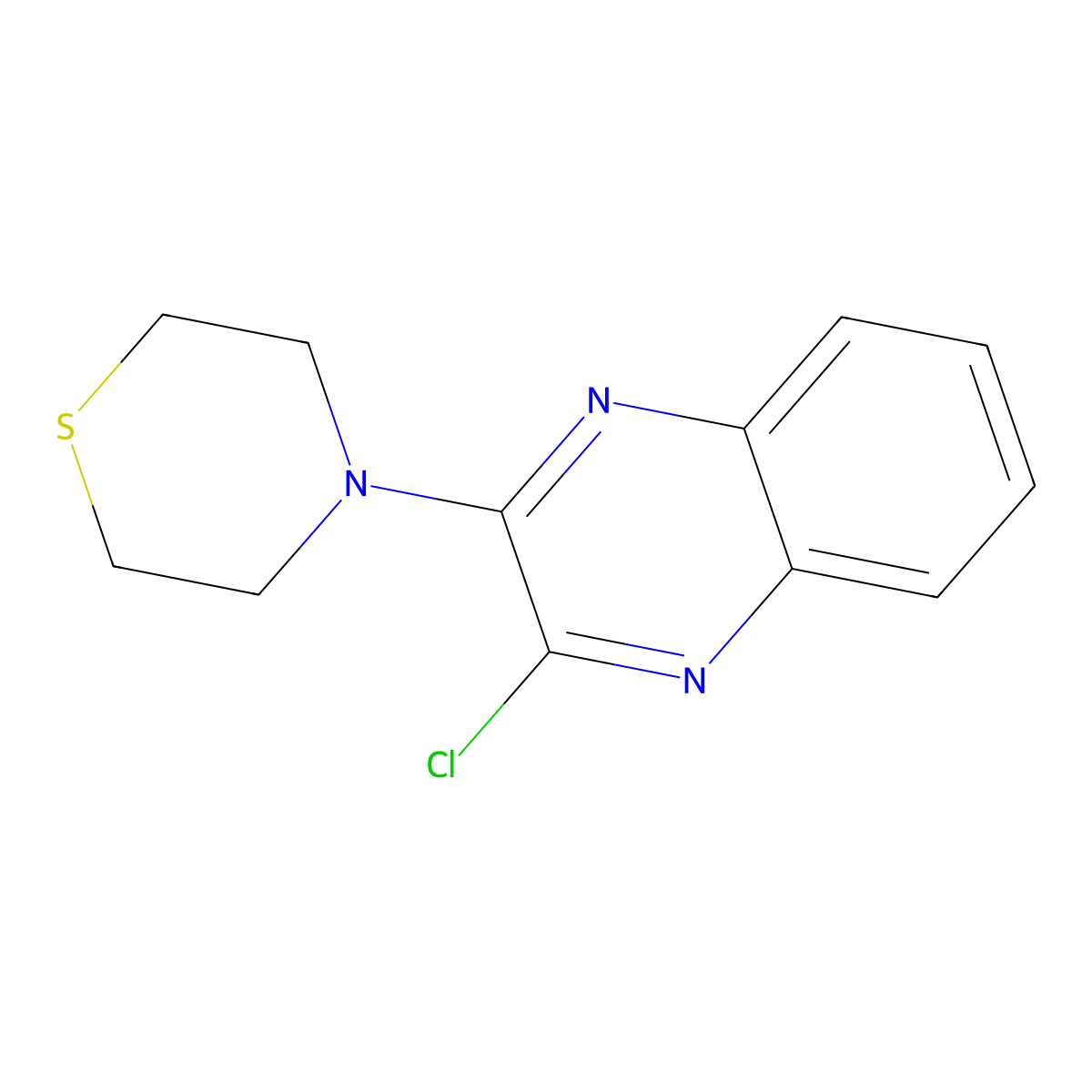 4-(3-Chloroquinoxalin-2-yl)thiomorpholine molecular structure, CAS 680212-40-2
