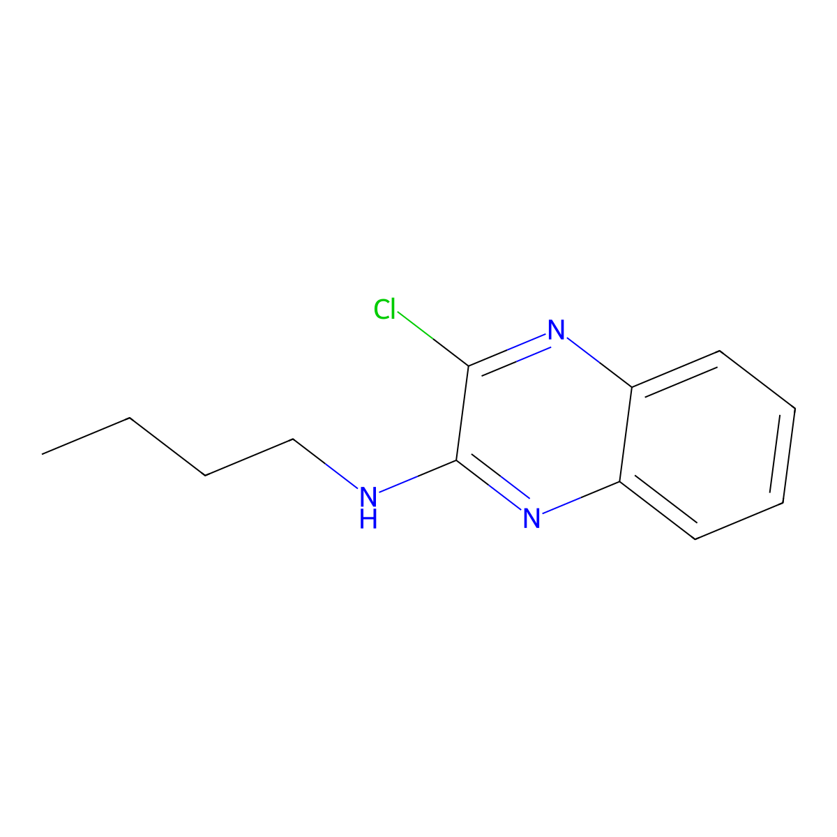 N-butyl-3-chloroquinoxalin-2-amine molecular structure, CAS 680212-49-1