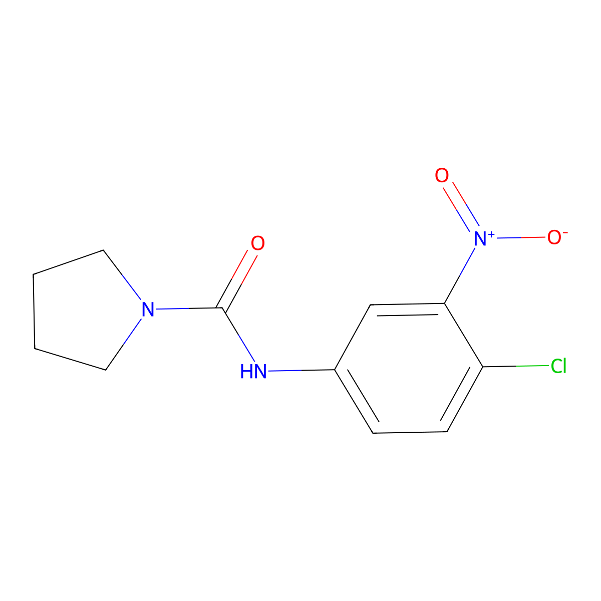 N-(4-chloro-3-nitrophenyl)pyrrolidine-1-carboxamide molecular structure, CAS 680212-55-9