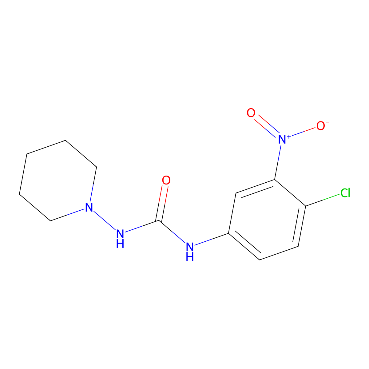 1-(4-Chloro-3-nitrophenyl)-3-piperidin-1-ylurea molecular structure, CAS 680212-57-1