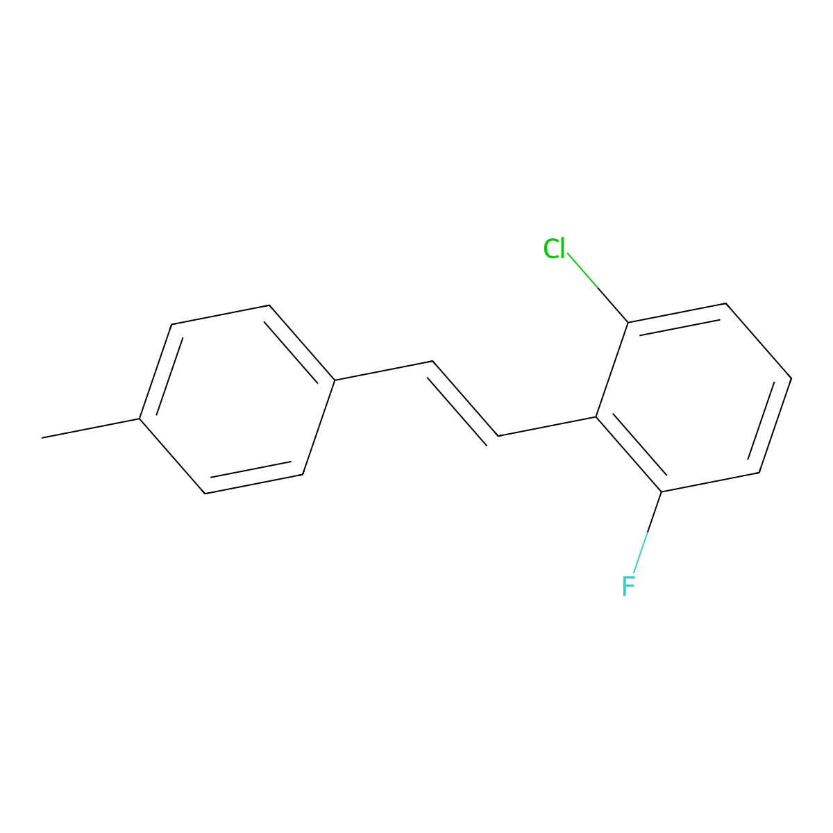 1-Chloro-3-fluoro-2-[2-(4-methylphenyl)ethenyl]benzene molecular structure, CAS 680214-58-8