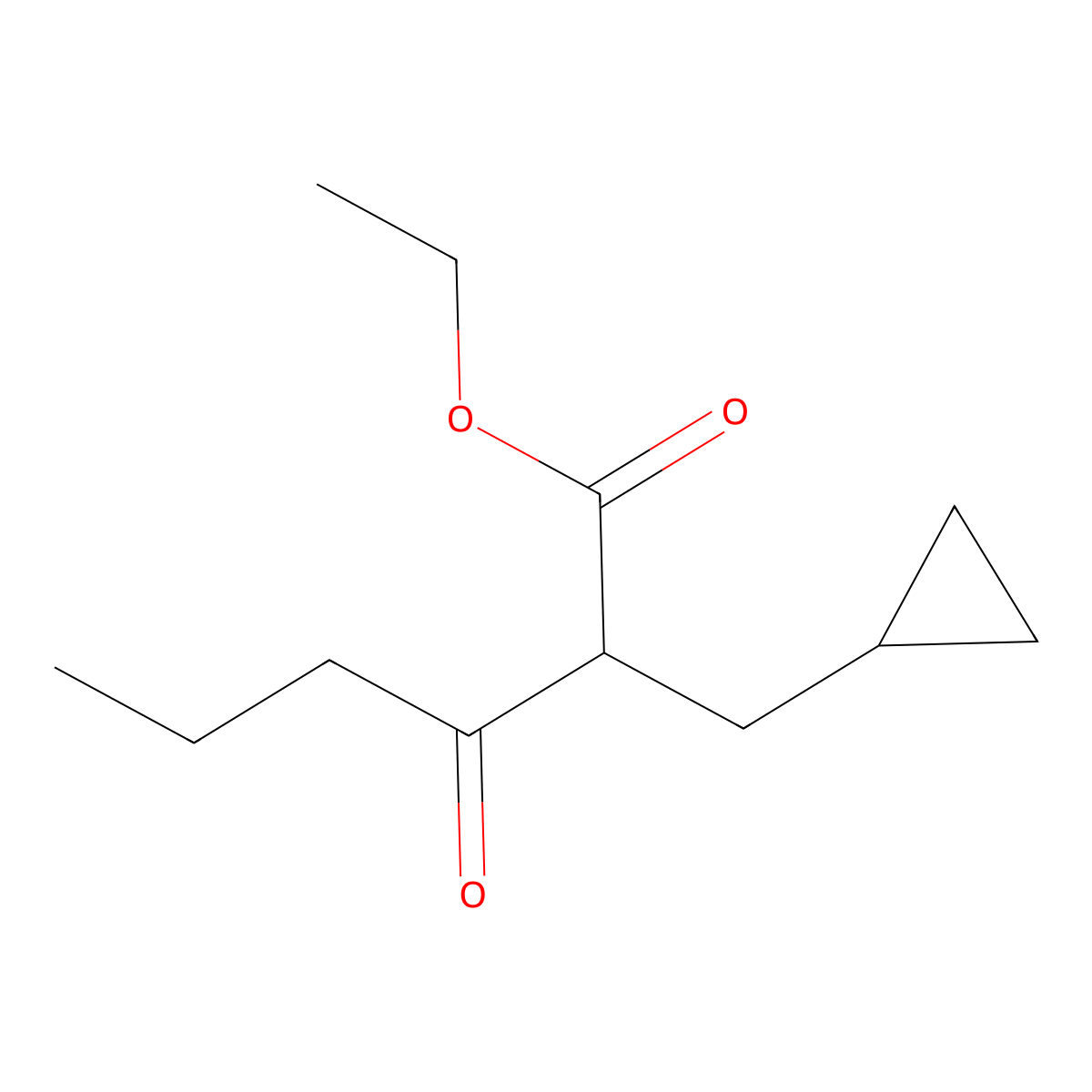 Ethyl 2-(cyclopropylmethyl)-3-oxohexanoate molecular structure, CAS 680214-86-2