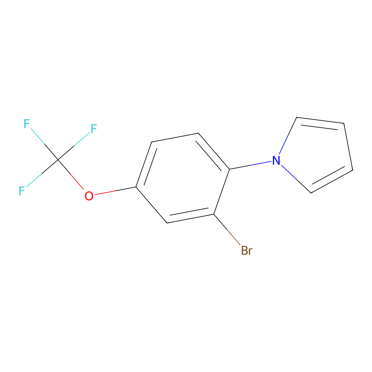 1-[2-bromo-4-(trifluoromethoxy)phenyl]-1H-pyrrole molecular structure, CAS 680215-59-2