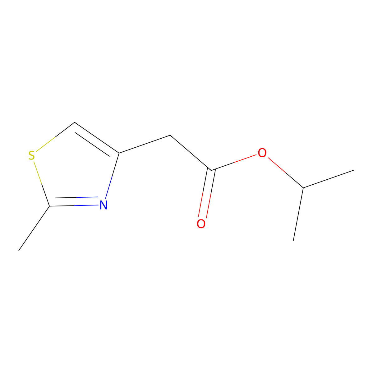 Isopropyl 2-(2-methyl-1,3-thiazol-4-yl)acetate molecular structure, CAS 680215-71-8