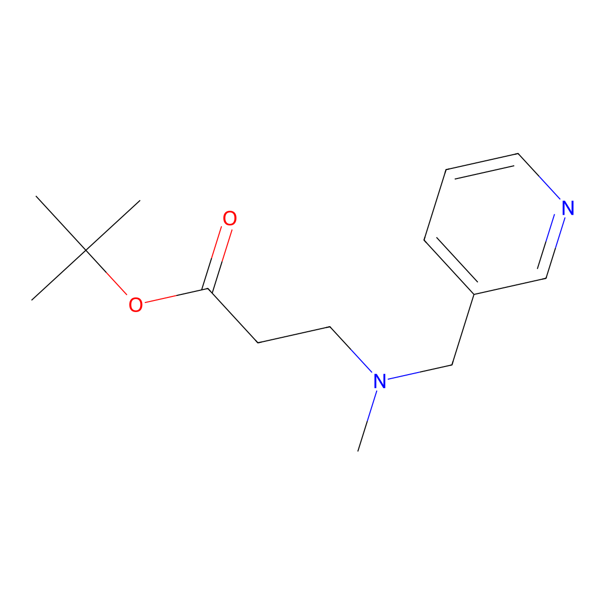 Tert-butyl 3-[methyl(pyridin-3-ylmethyl)amino]propanoate molecular structure, CAS 680217-77-0