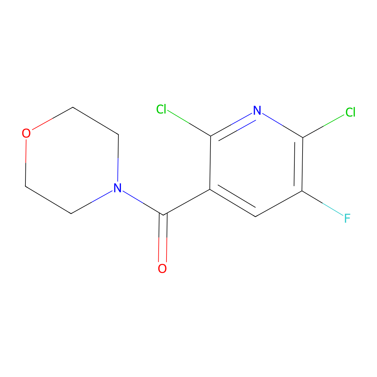 4-[(2,6-Dichloro-5-fluoropyridin-3-yl)carbonyl]morpholine molecular structure, CAS 680217-88-3