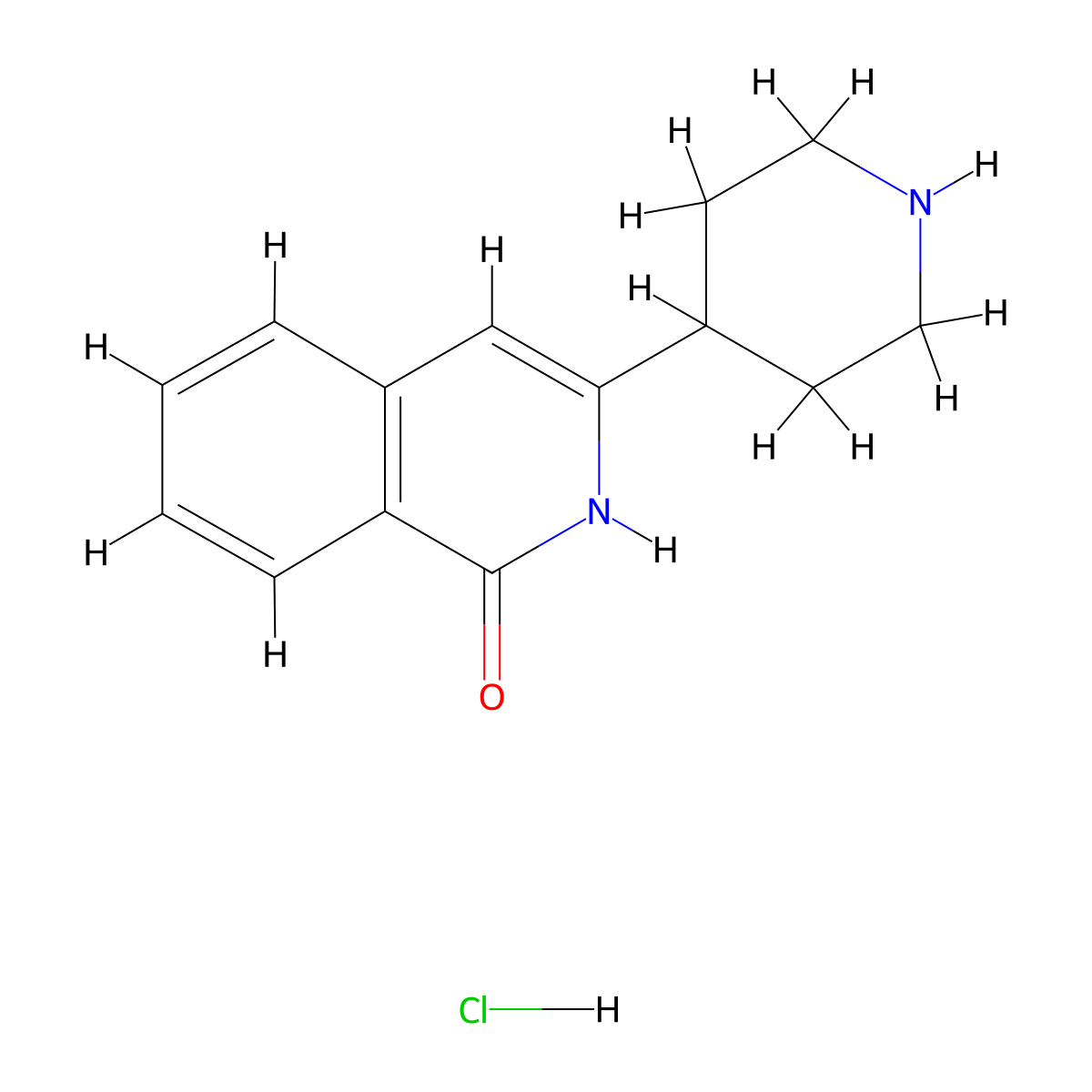 3-(Piperidin-4-yl)isoquinolin-1(2H)-one hydrochloride molecular structure, CAS 680223-90-9