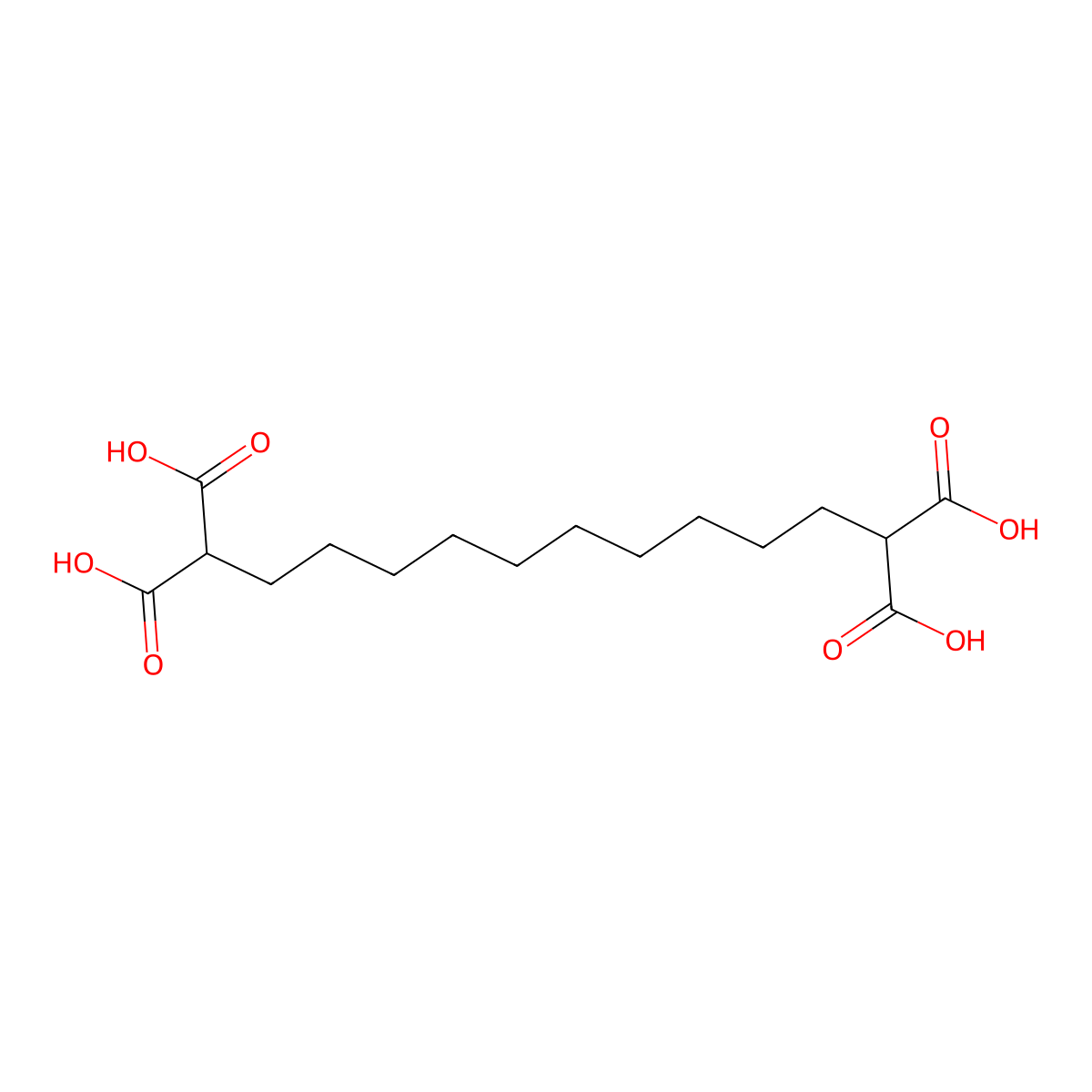 1,1,12,12-Dodecanetetracarboxylic acid molecular structure, CAS 68025-28-5