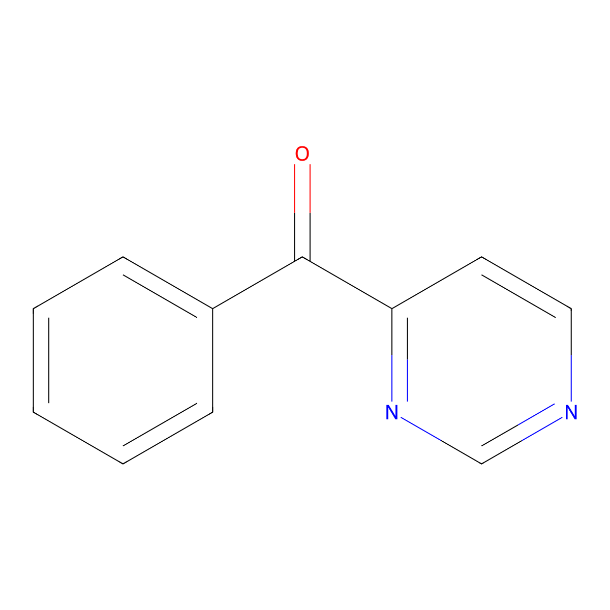 Phenyl(pyrimidin-4-yl)methanone molecular structure, CAS 68027-80-5
