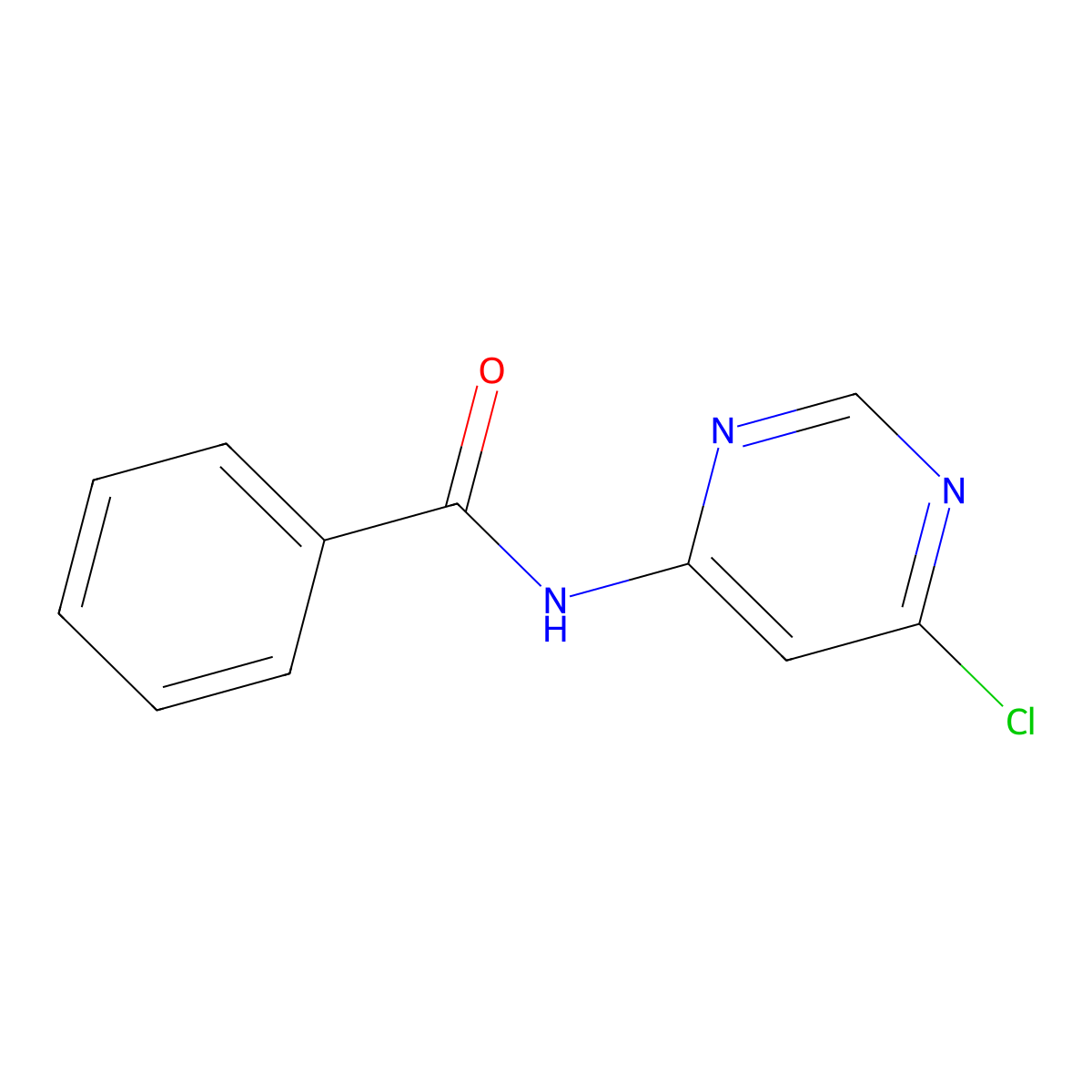 N-(6-chloro-4-pyrimidinyl)benzamide molecular structure, CAS 68027-82-7