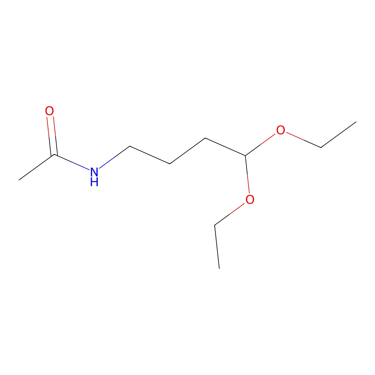 N-(4,4-diethoxybutyl)acetamide molecular structure, CAS 68029-07-2