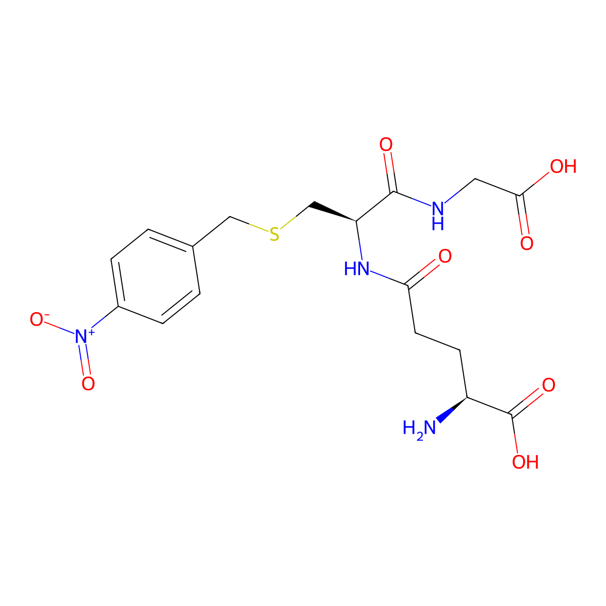 L-gamma-glutamyl-S-((4-nitrophenyl)methyl)-L-cysteinylglycine molecular structure, CAS 6803-19-6