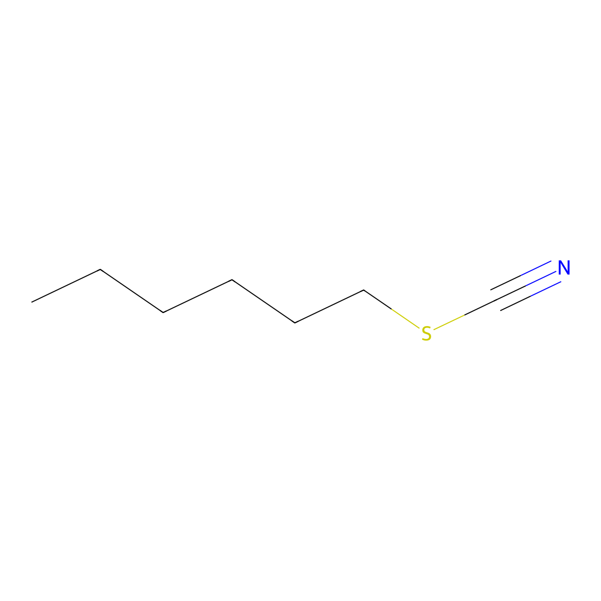1-Thiocyanohexane molecular structure, CAS 6803-40-3