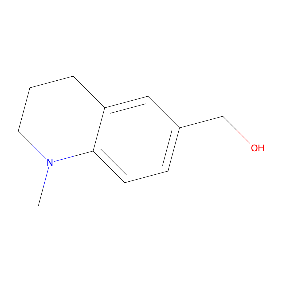 (1-Methyl-1,2,3,4-tetrahydroquinolin-6-yl)methanol molecular structure, CAS 68031-99-2