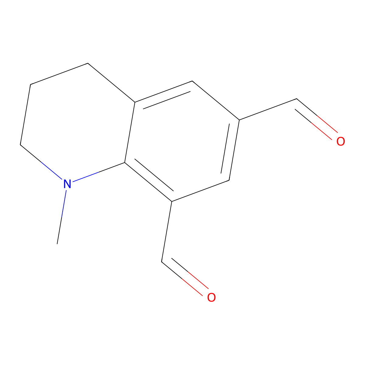 1-Methyl-1,2,3,4-tetrahydroquinoline-6,8-dicarbaldehyde molecular structure, CAS 68032-04-2