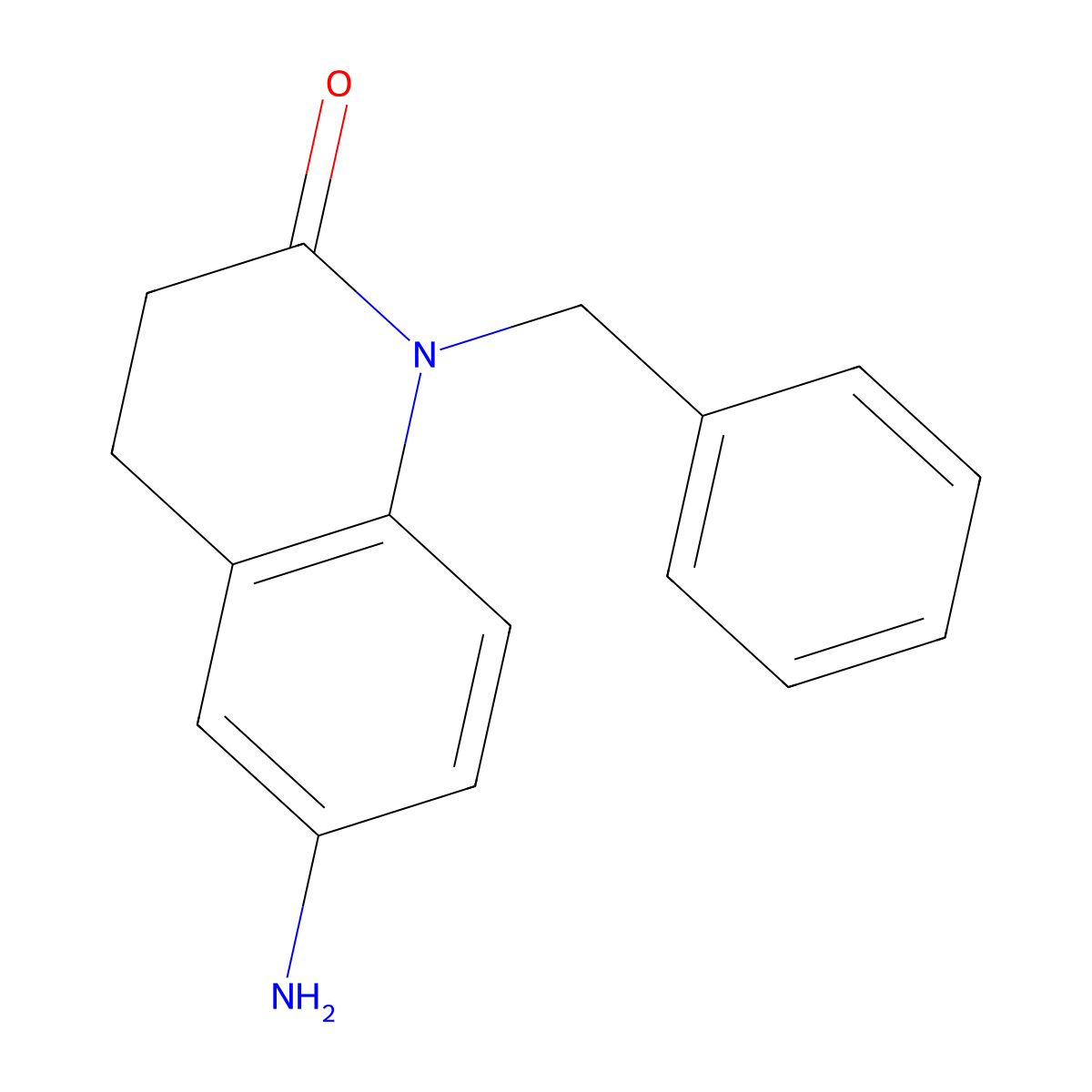 6-amino-1-benzyl-3,4-dihydroquinolin-2(1H)-one molecular structure, CAS 68032-30-4