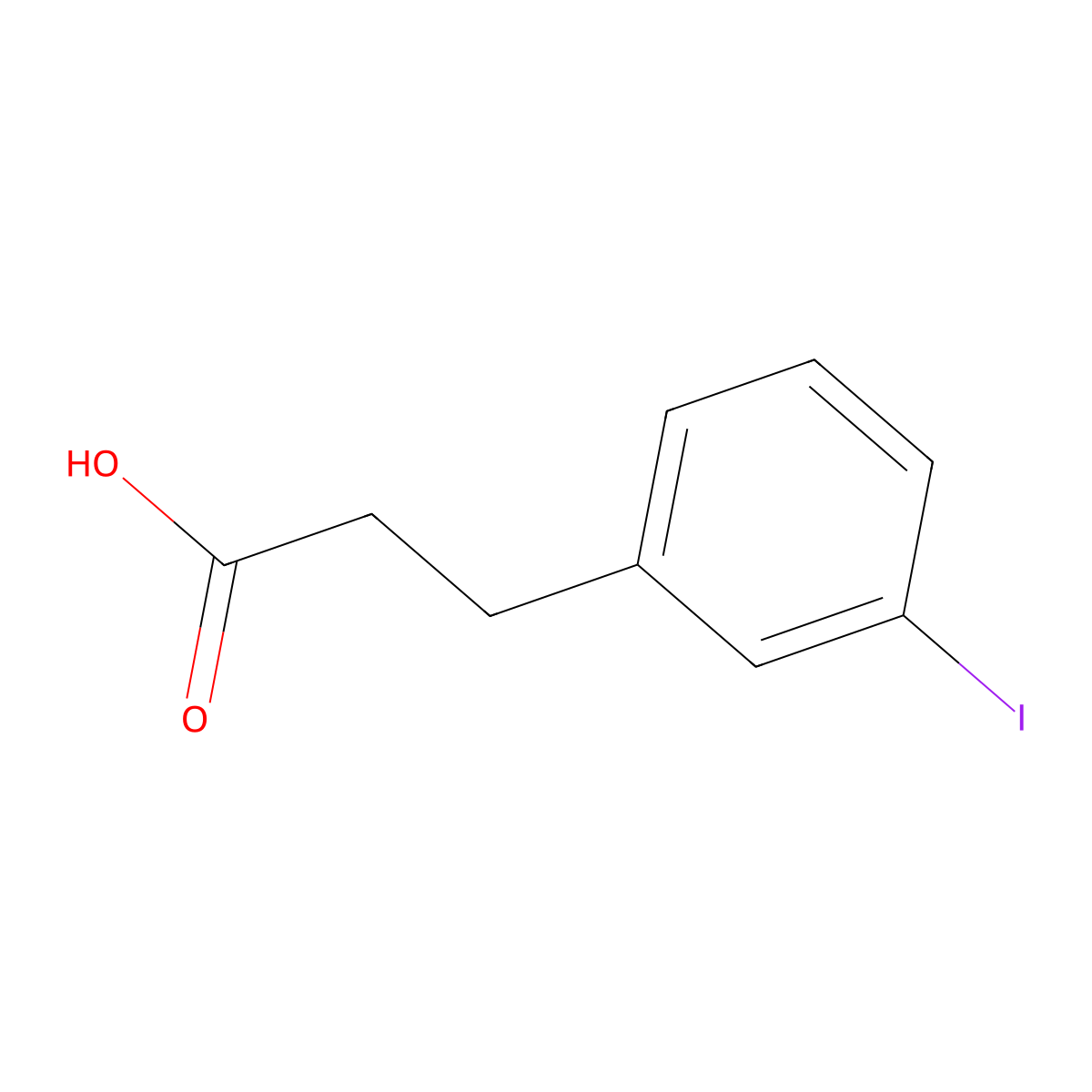 3-(3-Iodophenyl)propionic acid molecular structure, CAS 68034-75-3