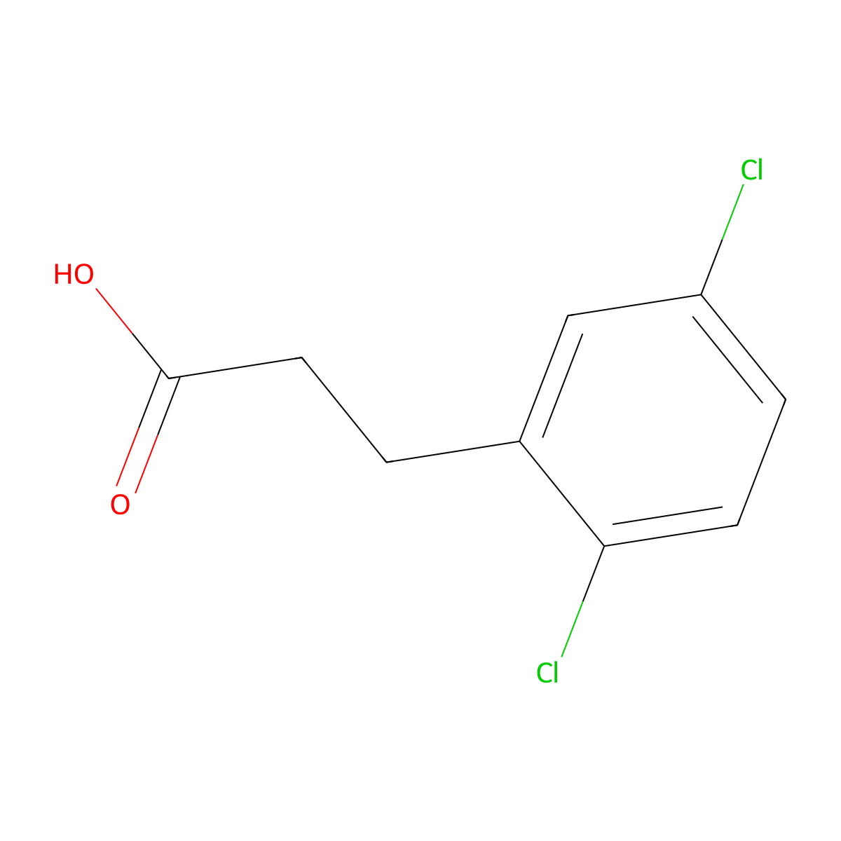 3-(2,5-Dichlorophenyl)propanoic acid molecular structure, CAS 68034-76-4