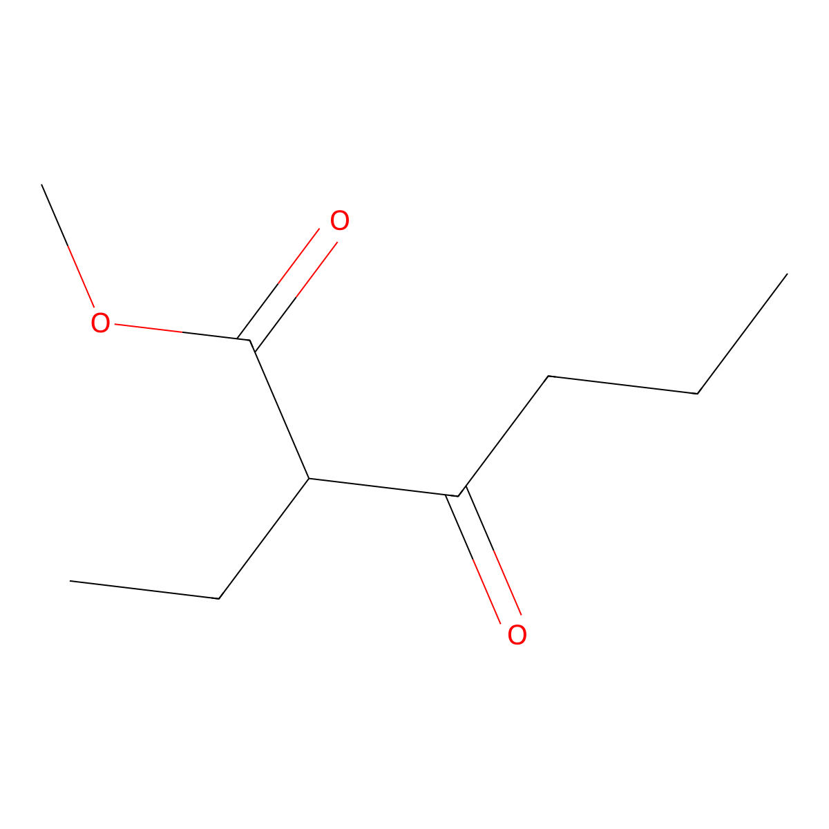 Hexanoic acid, 2-ethyl-3-oxo-, methyl ester molecular structure, CAS 68039-27-0