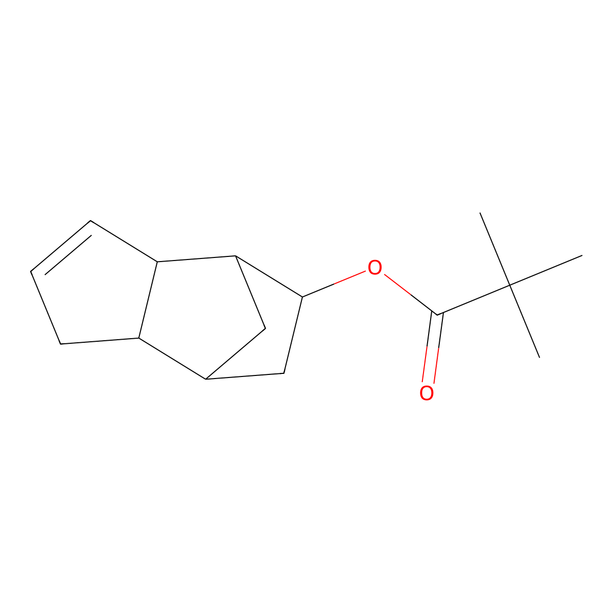 Propanoic acid, 2,2-dimethyl-, 3a,4,5,6,7,7a-hexahydro-4,7-methano-1H-inden-5-yl ester molecular structure, CAS 68039-45-2