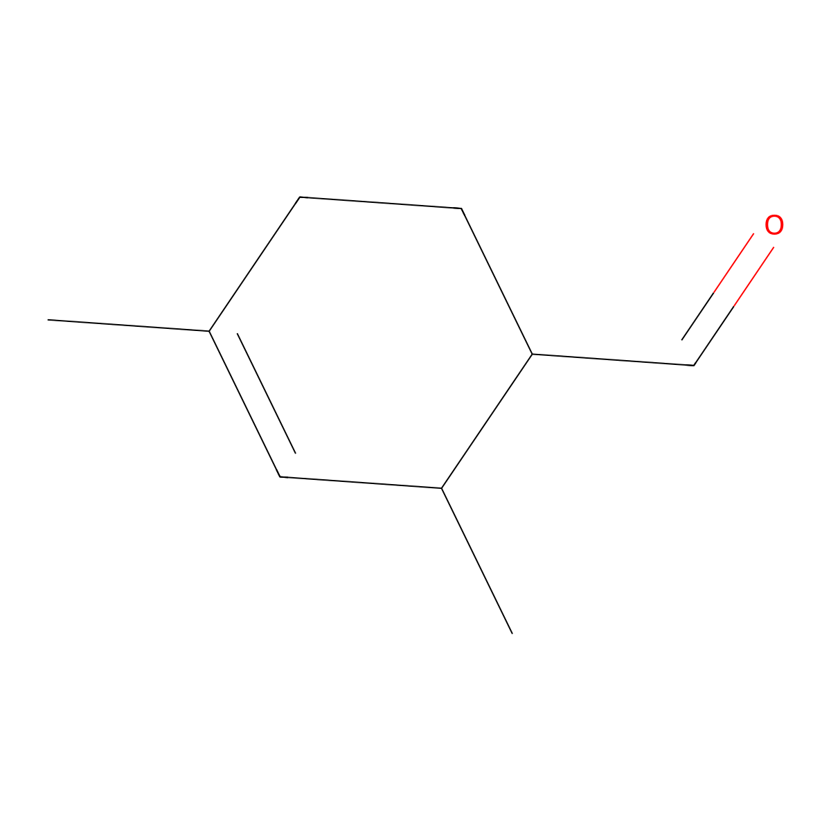 2,4-Dimethyl-3-cyclohexene carboxaldehyde molecular structure, CAS 68039-49-6
