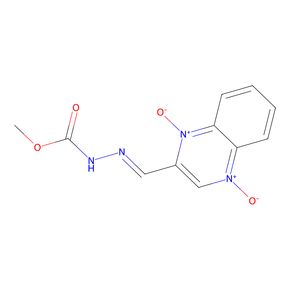 Carbadox molecular structure, CAS 6804-07-5