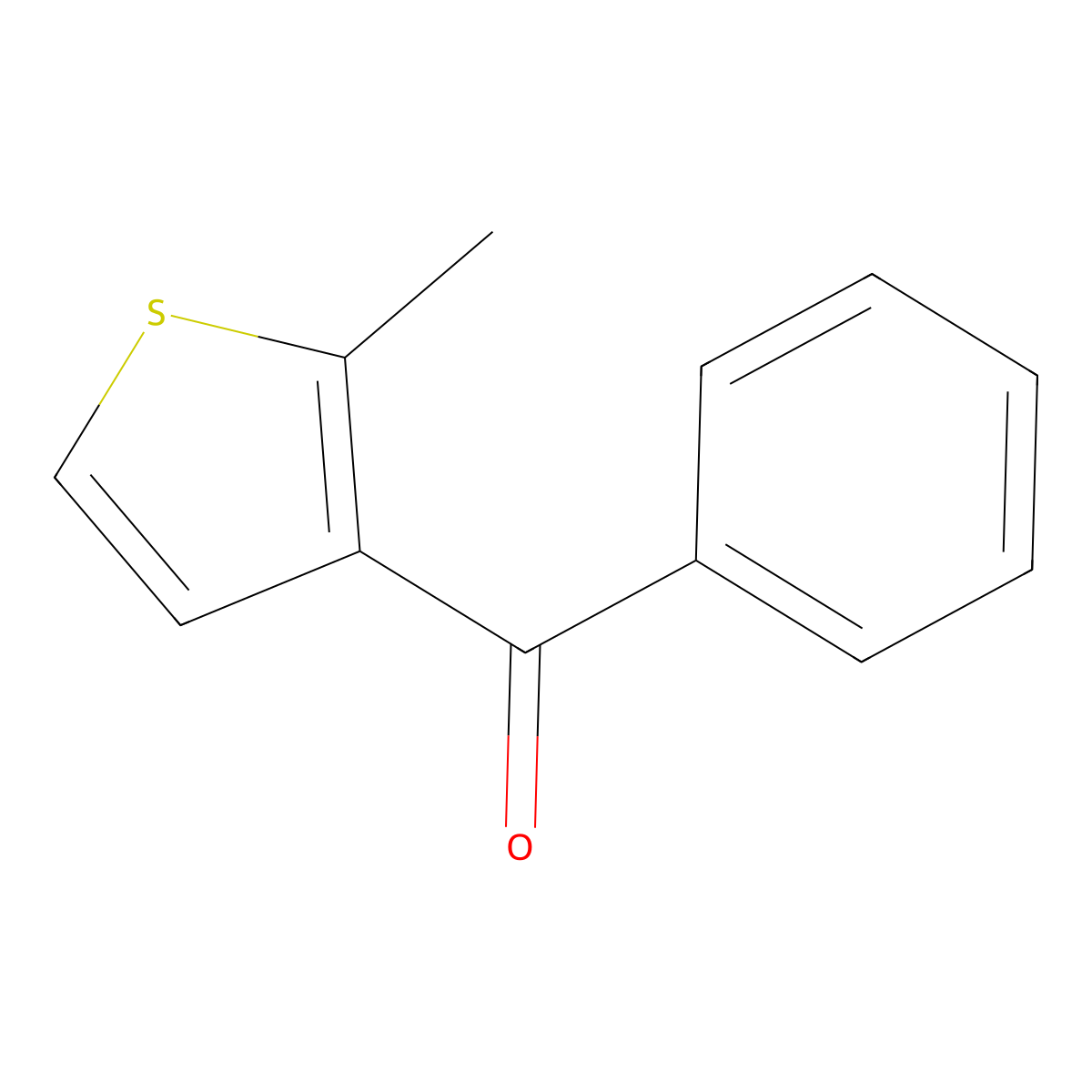 (2-Methyl-3-thienyl)phenylmethanone molecular structure, CAS 68043-61-8