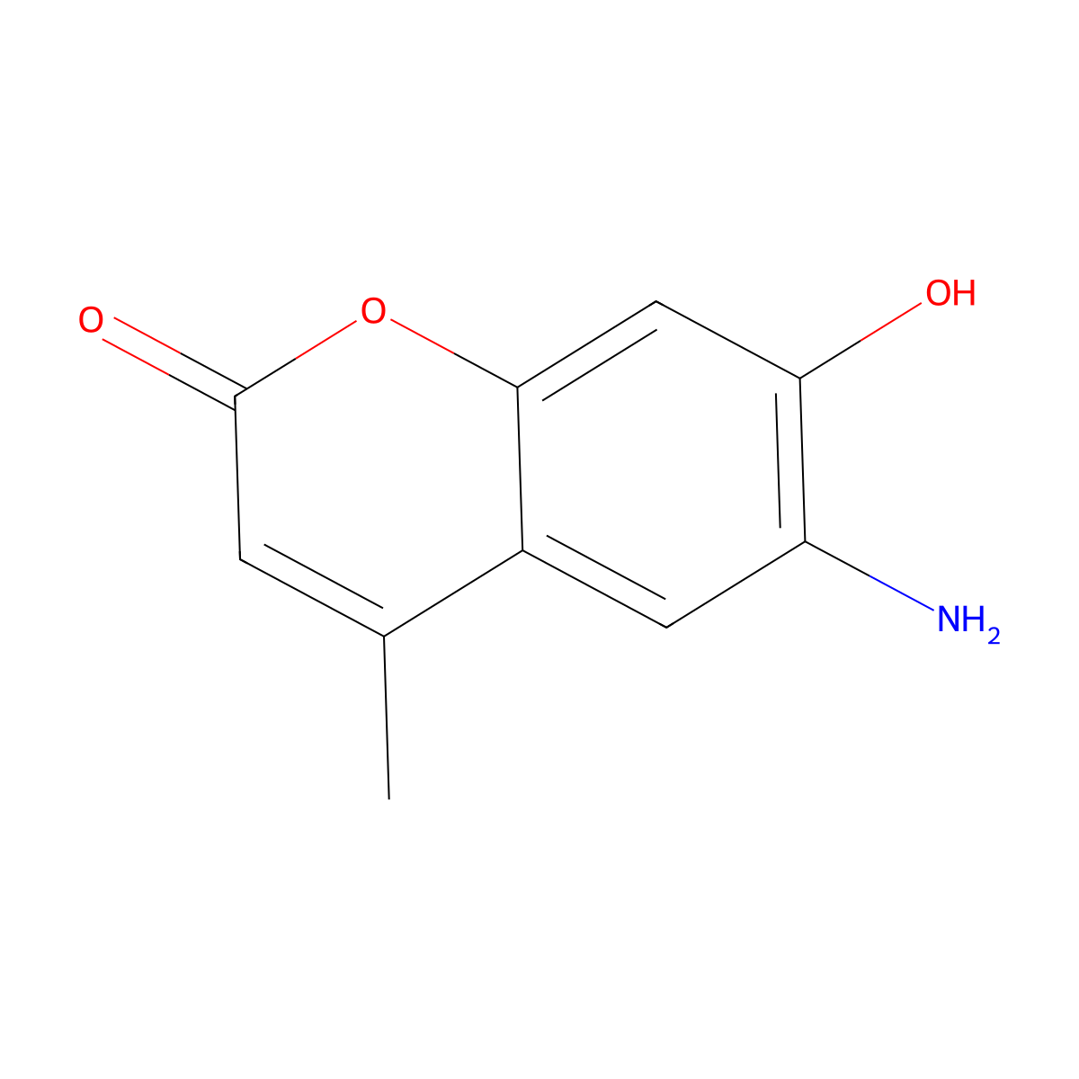 6-Amino-7-hydroxy-4-methyl-2H-1-benzopyran-2-one molecular structure, CAS 68047-36-9