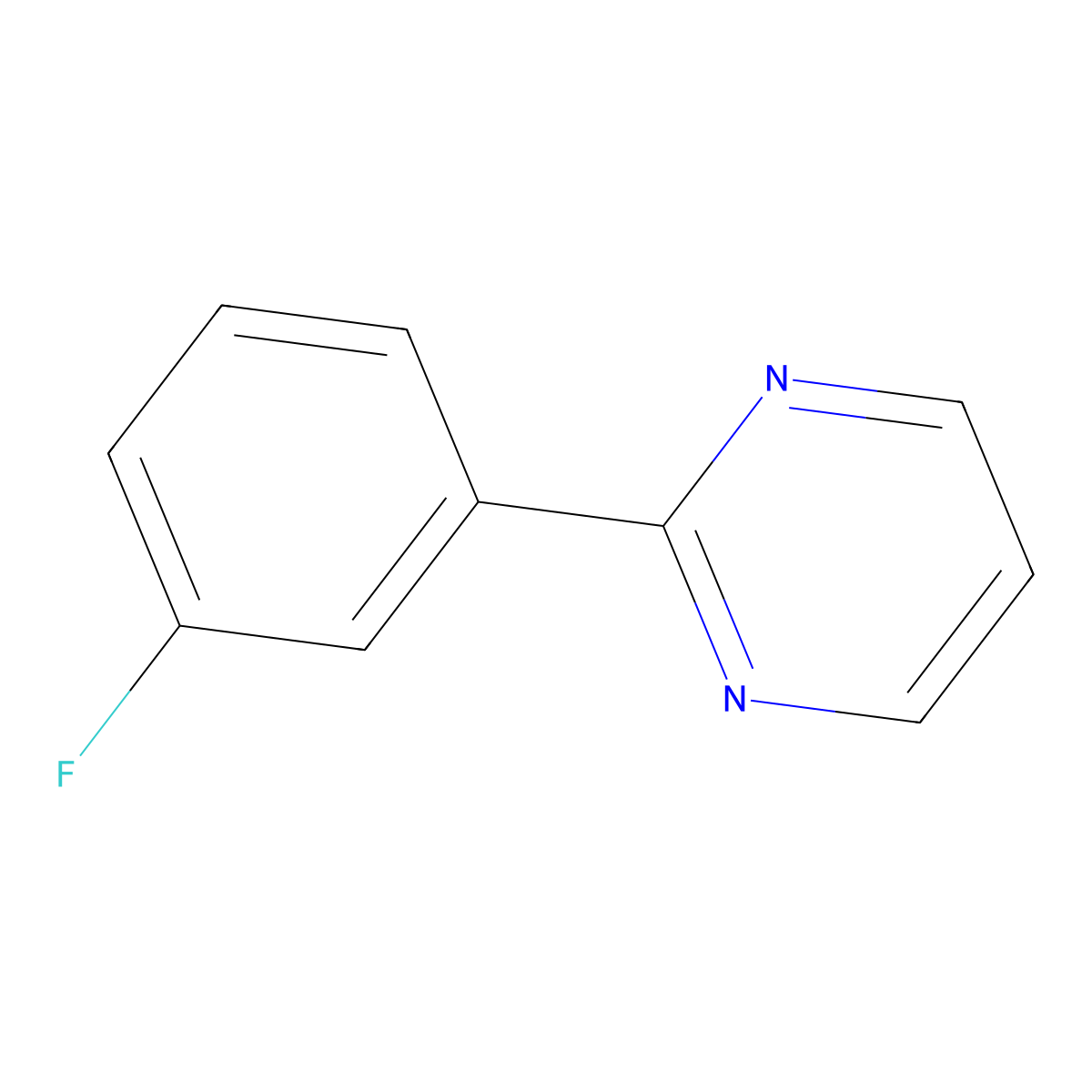 2-(3-Fluorophenyl)pyrimidine molecular structure, CAS 68049-16-1