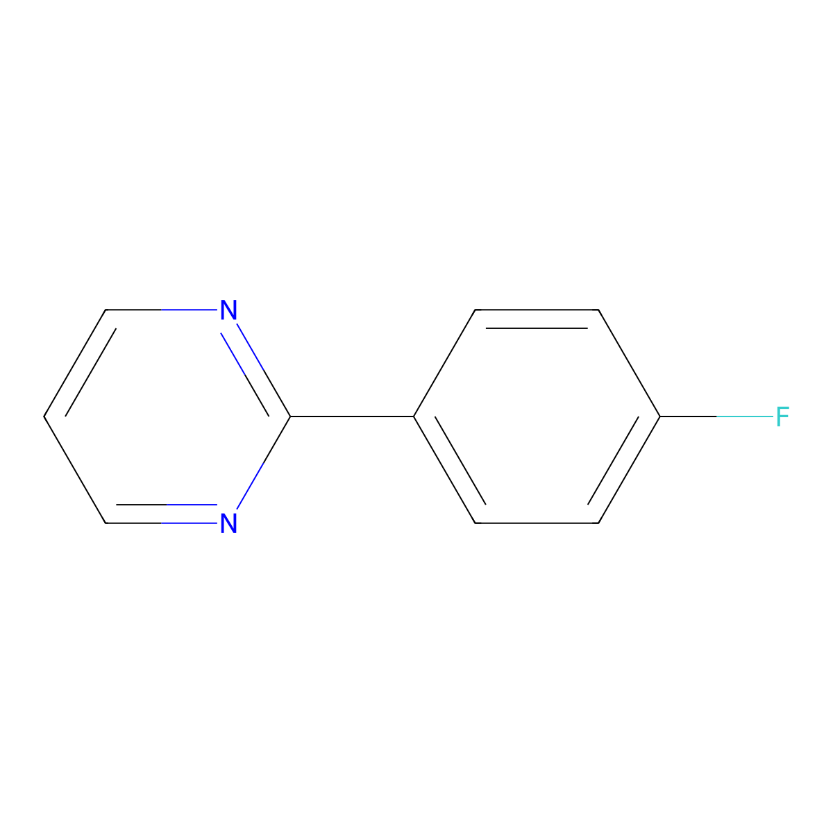 2-(4-Fluorophenyl)pyrimidine molecular structure, CAS 68049-17-2