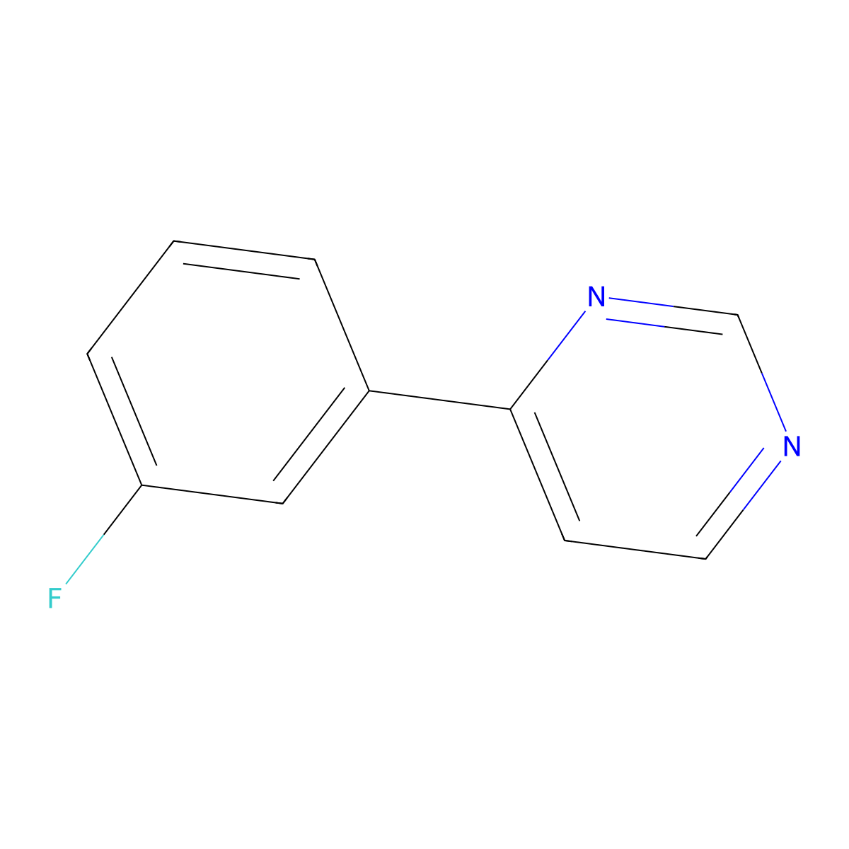 4-(3-Fluorophenyl)pyrimidine molecular structure, CAS 68049-18-3