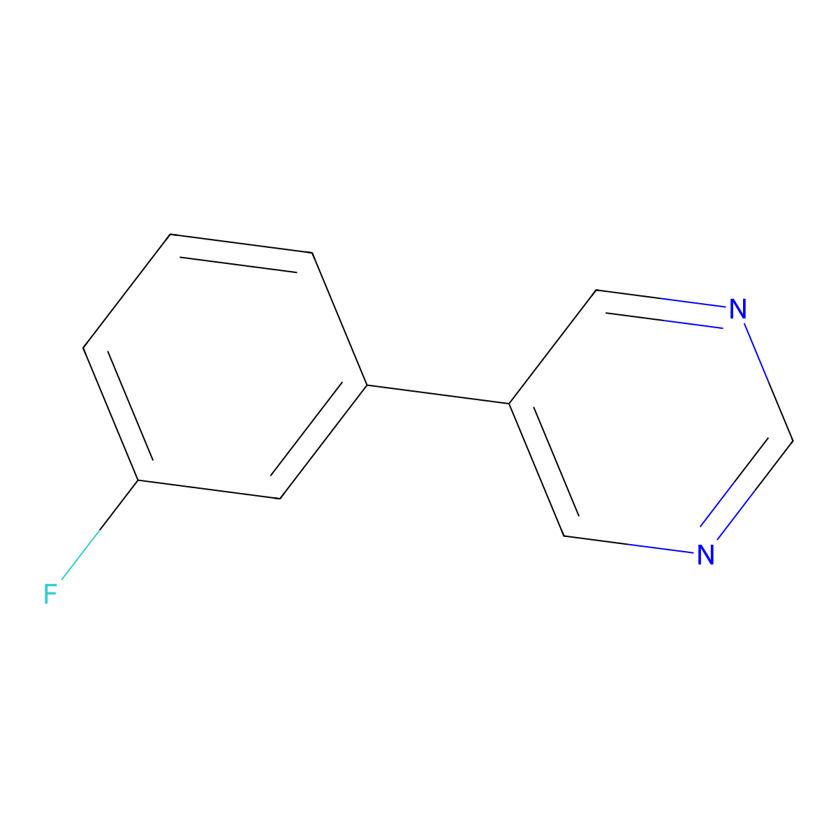 5-(3-Fluorophenyl)pyrimidine molecular structure, CAS 68049-20-7
